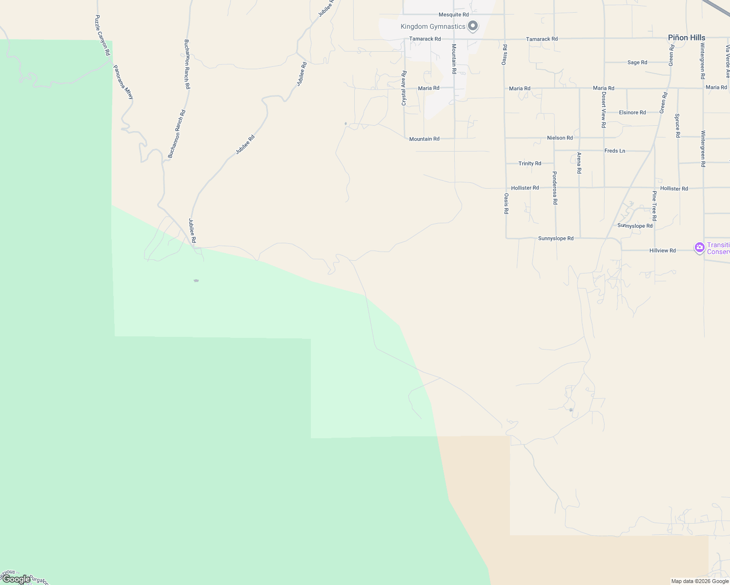 map of restaurants, bars, coffee shops, grocery stores, and more near Panorama Motorway in Piñon Hills