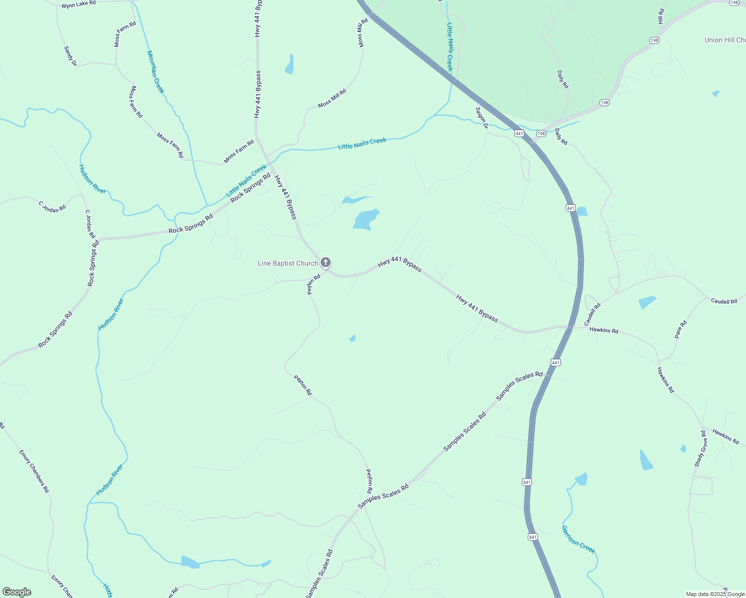 map of restaurants, bars, coffee shops, grocery stores, and more near 3649 Highway 441 Bypass in Alto