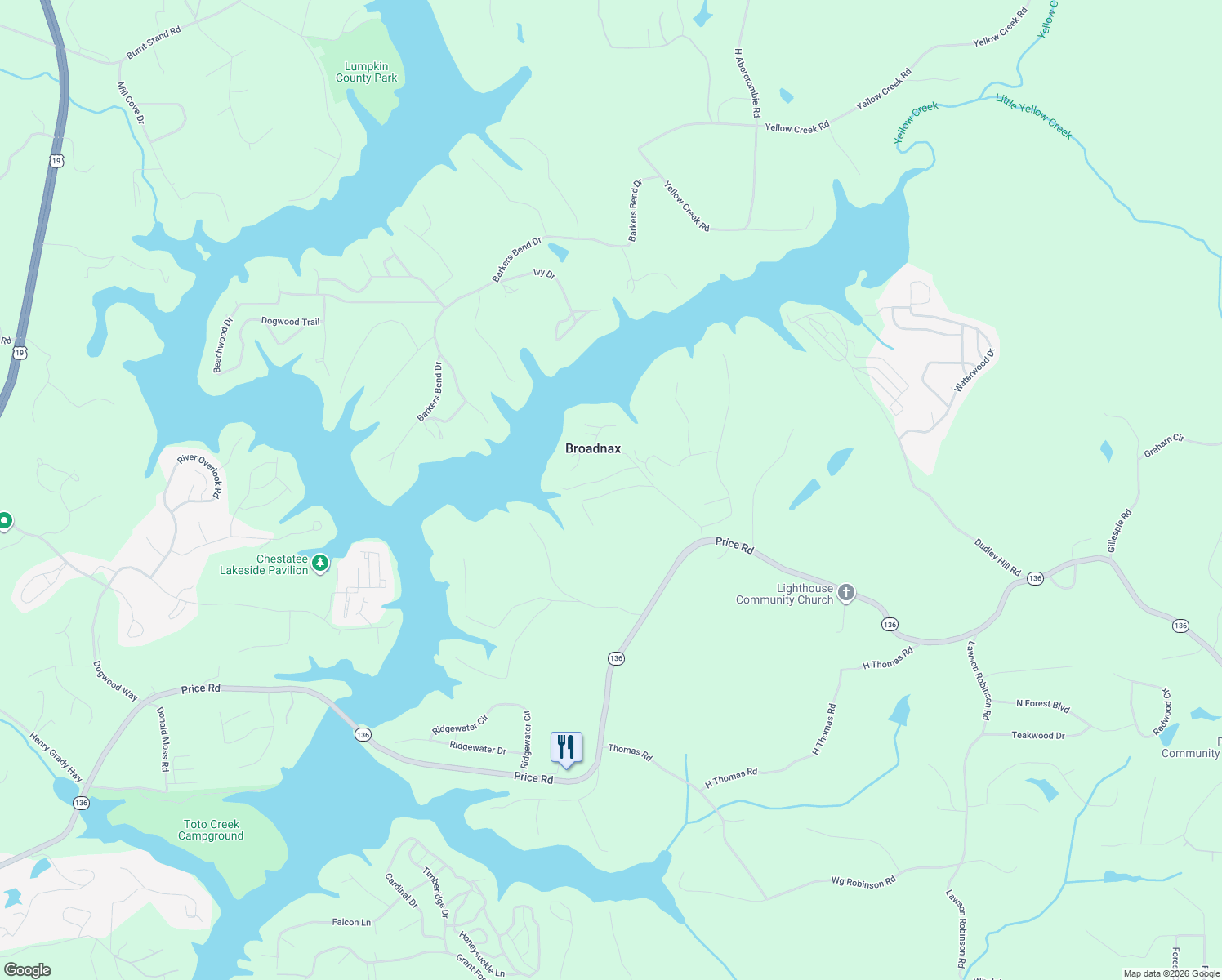 map of restaurants, bars, coffee shops, grocery stores, and more near 5518 Carlton Drive in Gainesville