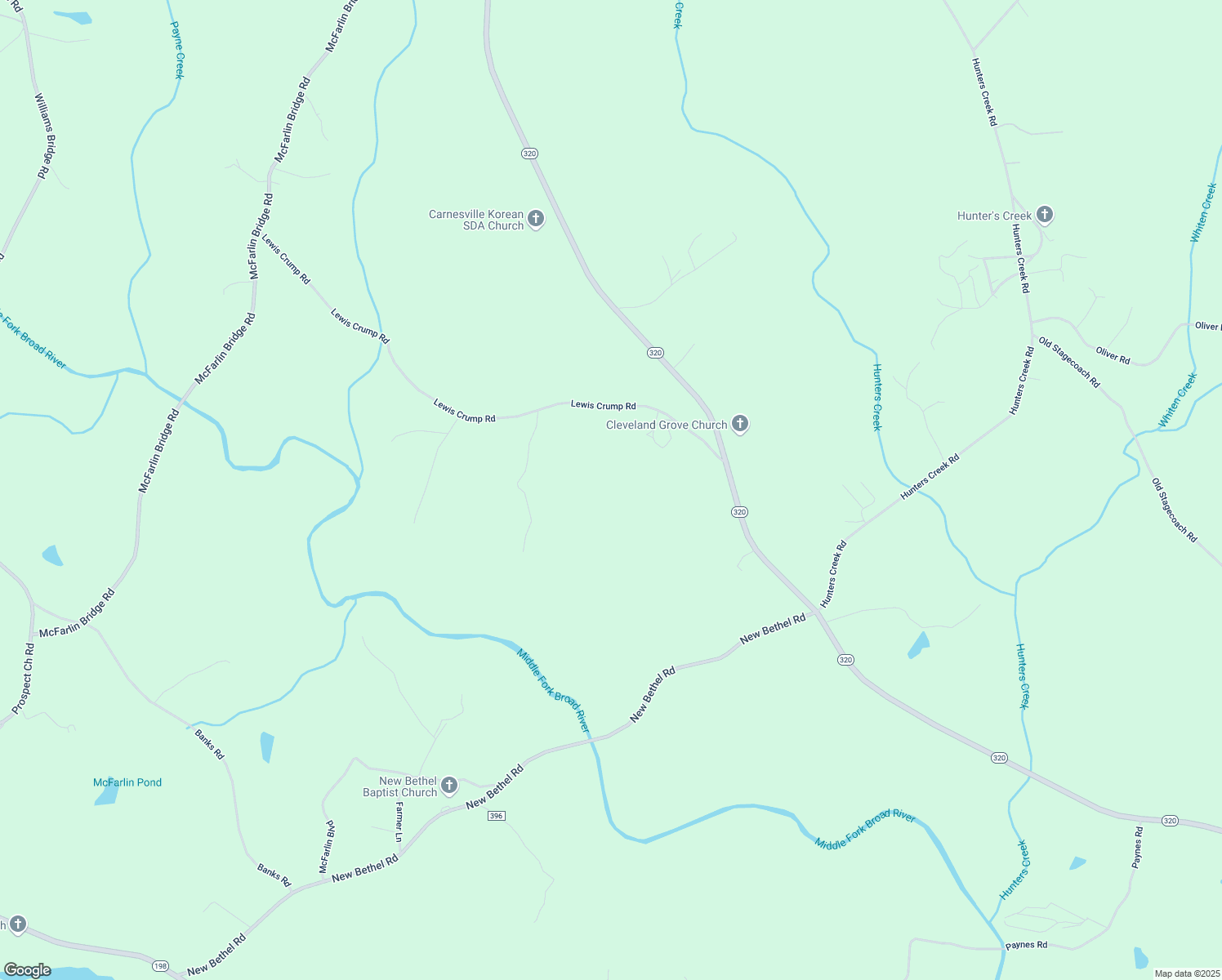 map of restaurants, bars, coffee shops, grocery stores, and more near 125 Lewis Crump Road in Carnesville