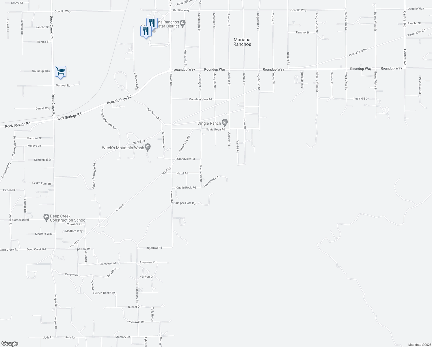 map of restaurants, bars, coffee shops, grocery stores, and more near 8699 Candlelight Street in Apple Valley