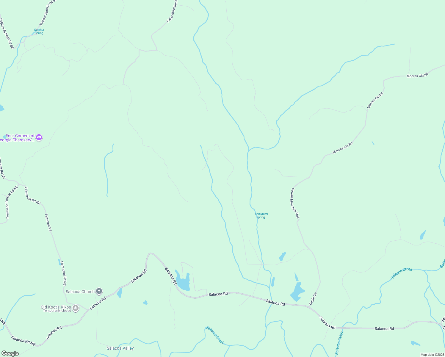 map of restaurants, bars, coffee shops, grocery stores, and more near 905 Hancock Mountain Trail in Waleska