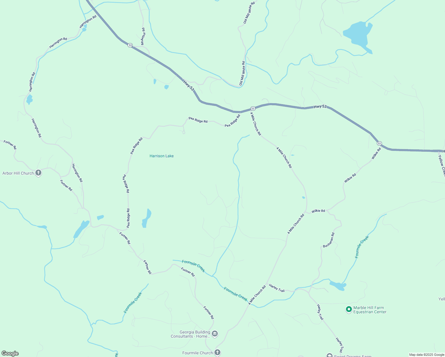 map of restaurants, bars, coffee shops, grocery stores, and more near 408 Birmingham Road in Ball Ground