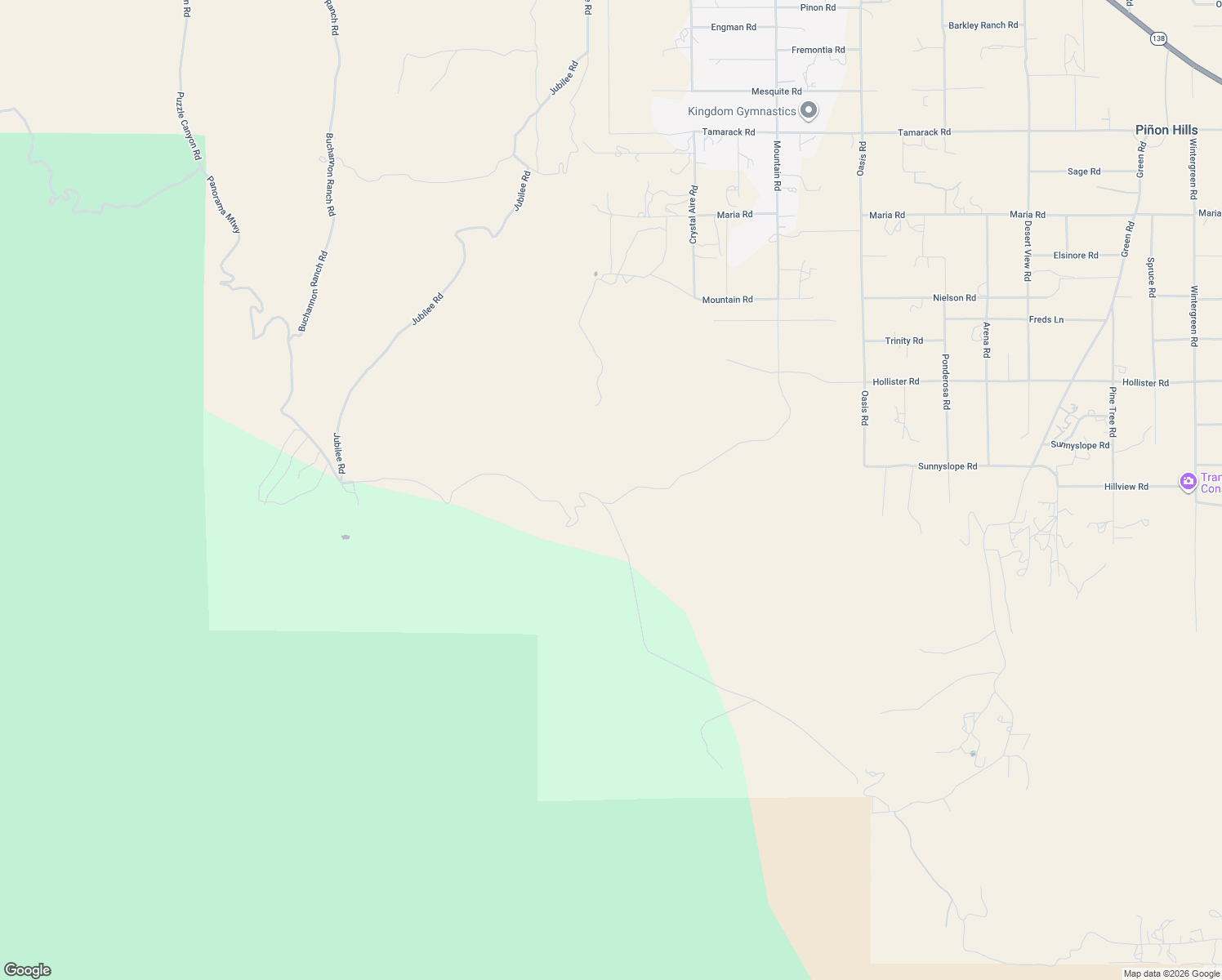 map of restaurants, bars, coffee shops, grocery stores, and more near Buckwheat Road in Pinon Hills