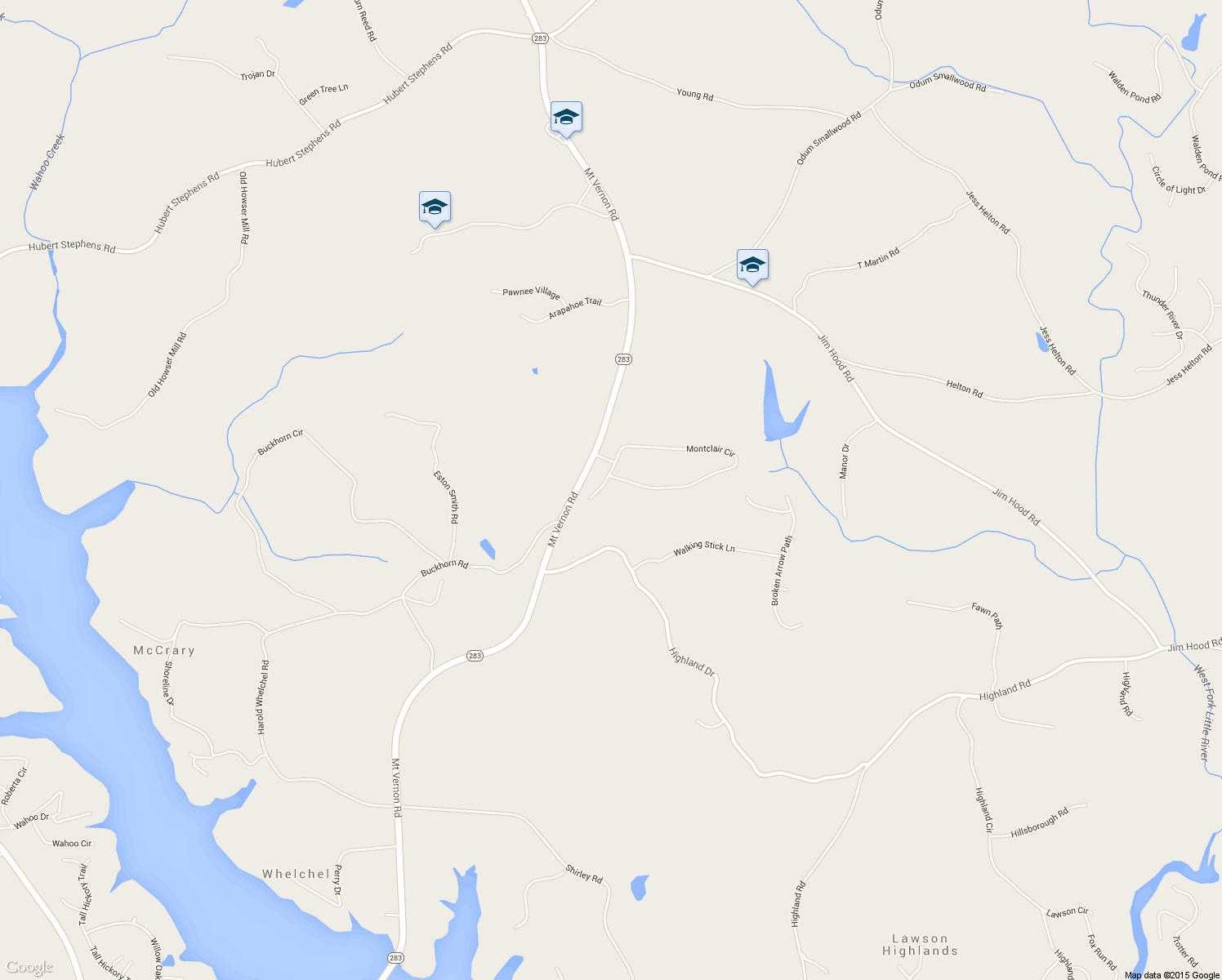 map of restaurants, bars, coffee shops, grocery stores, and more near 4643 Montclair Cir in Gainesville