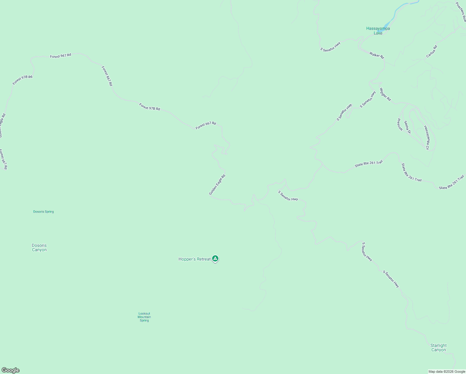 map of restaurants, bars, coffee shops, grocery stores, and more near Golden Eagle Road in Prescott