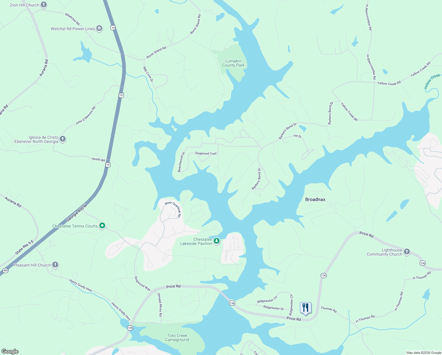 map of restaurants, bars, coffee shops, grocery stores, and more near 7643 Maple Place in Murrayville