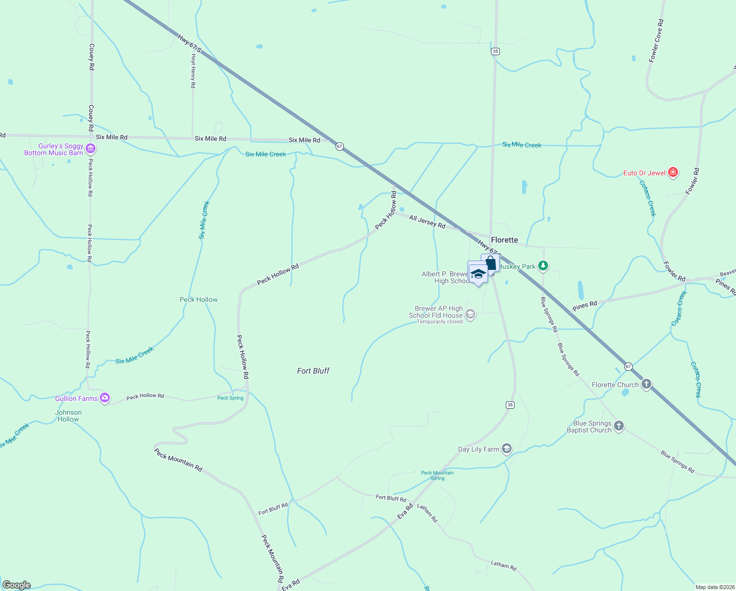 map of restaurants, bars, coffee shops, grocery stores, and more near in Florette