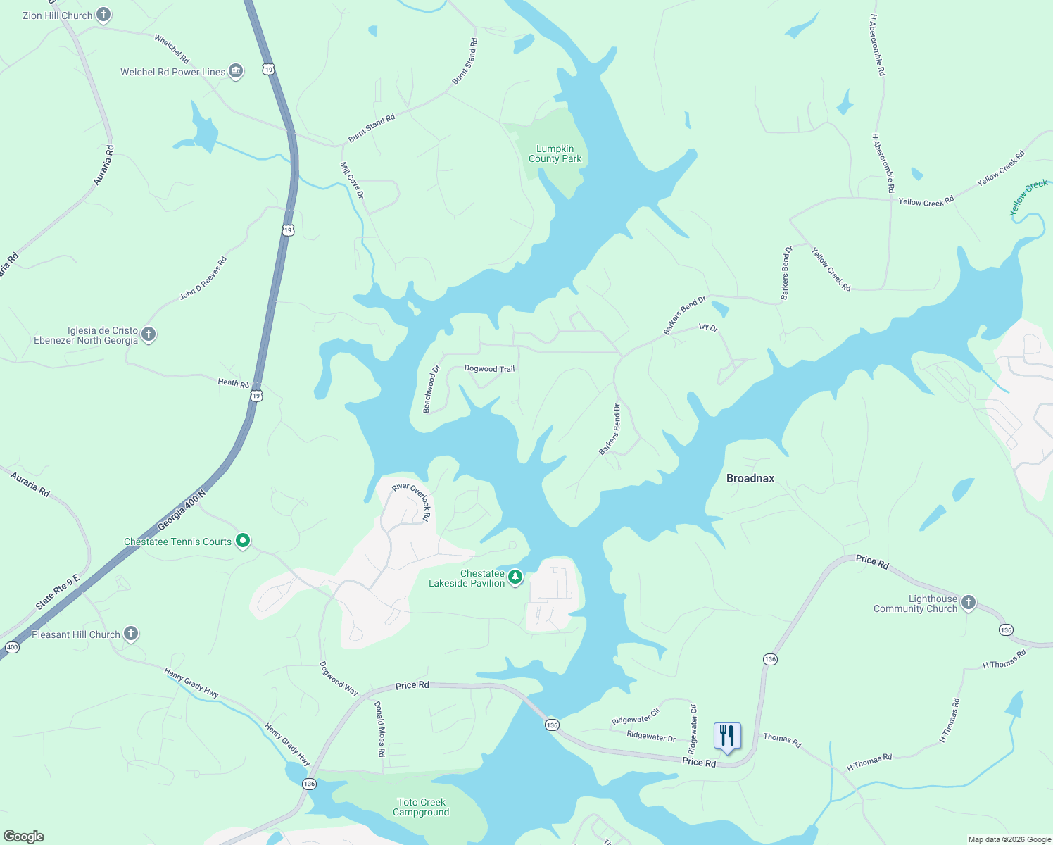 map of restaurants, bars, coffee shops, grocery stores, and more near 7643 Maple Place in Murrayville