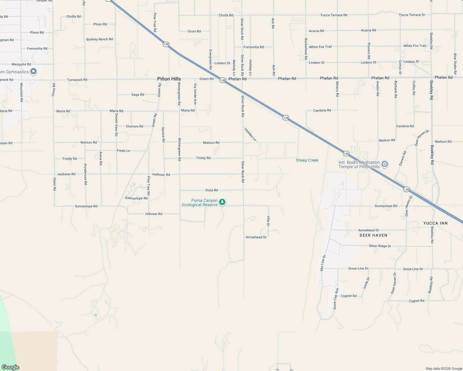 map of restaurants, bars, coffee shops, grocery stores, and more near 2010 Vista Road in Pinon Hills