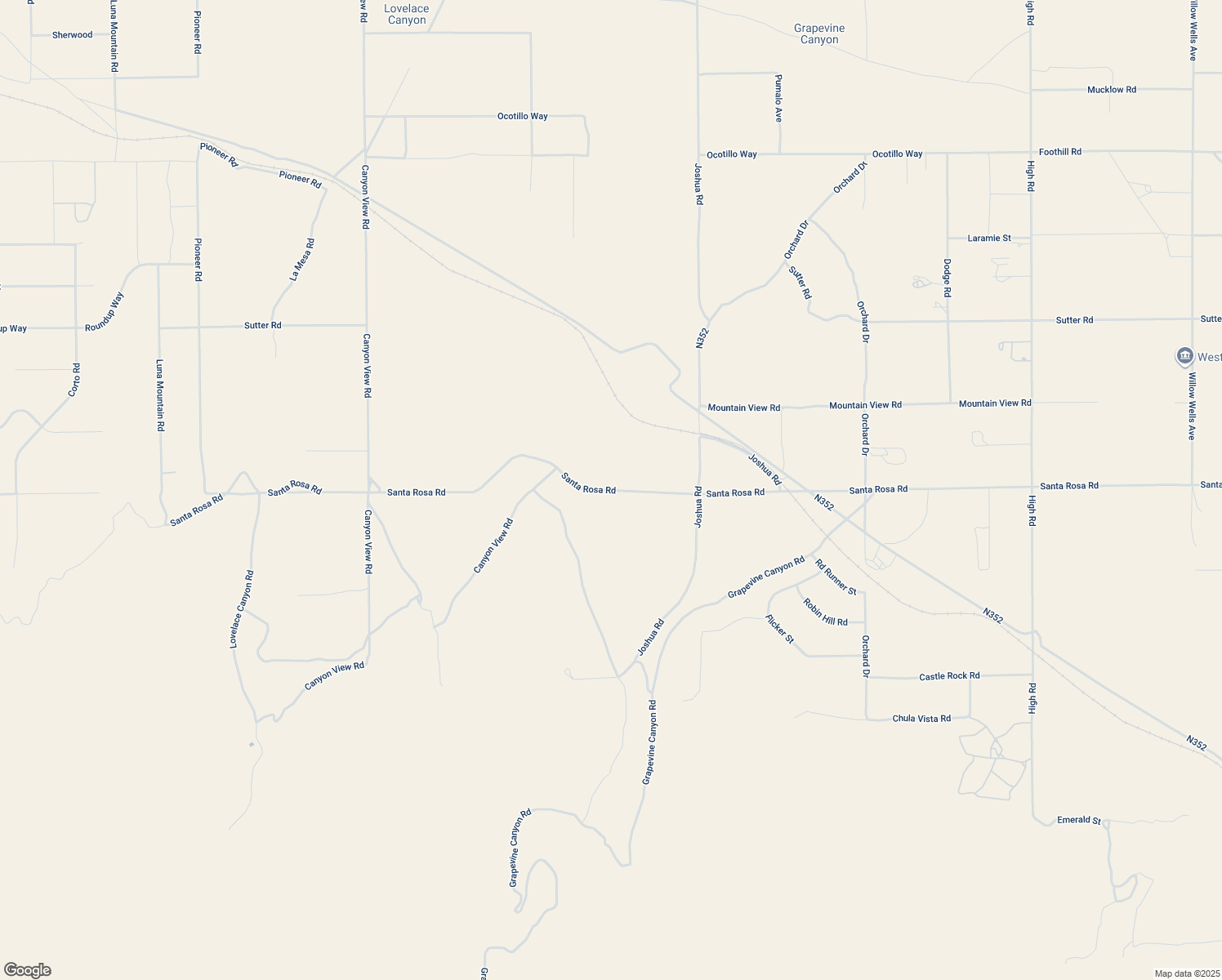 map of restaurants, bars, coffee shops, grocery stores, and more near Santa Rosa Road in San Bernardino County