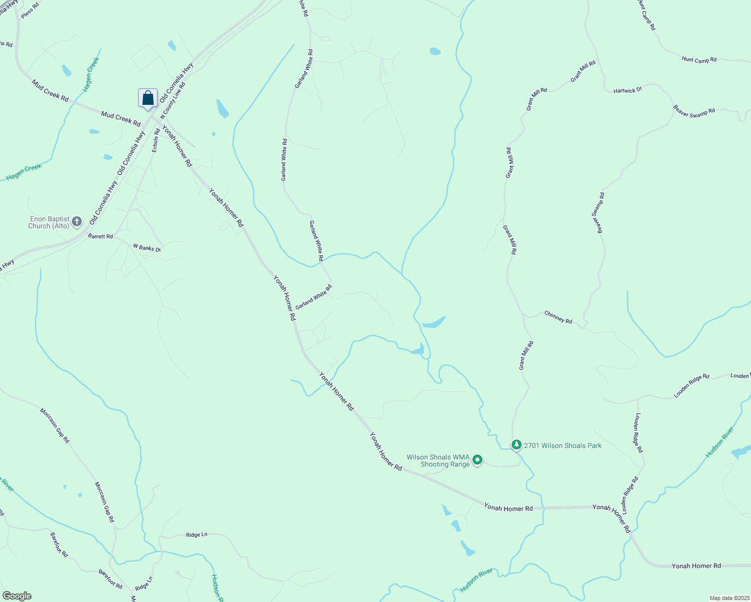 map of restaurants, bars, coffee shops, grocery stores, and more near 234 Honey Hills Road in Alto