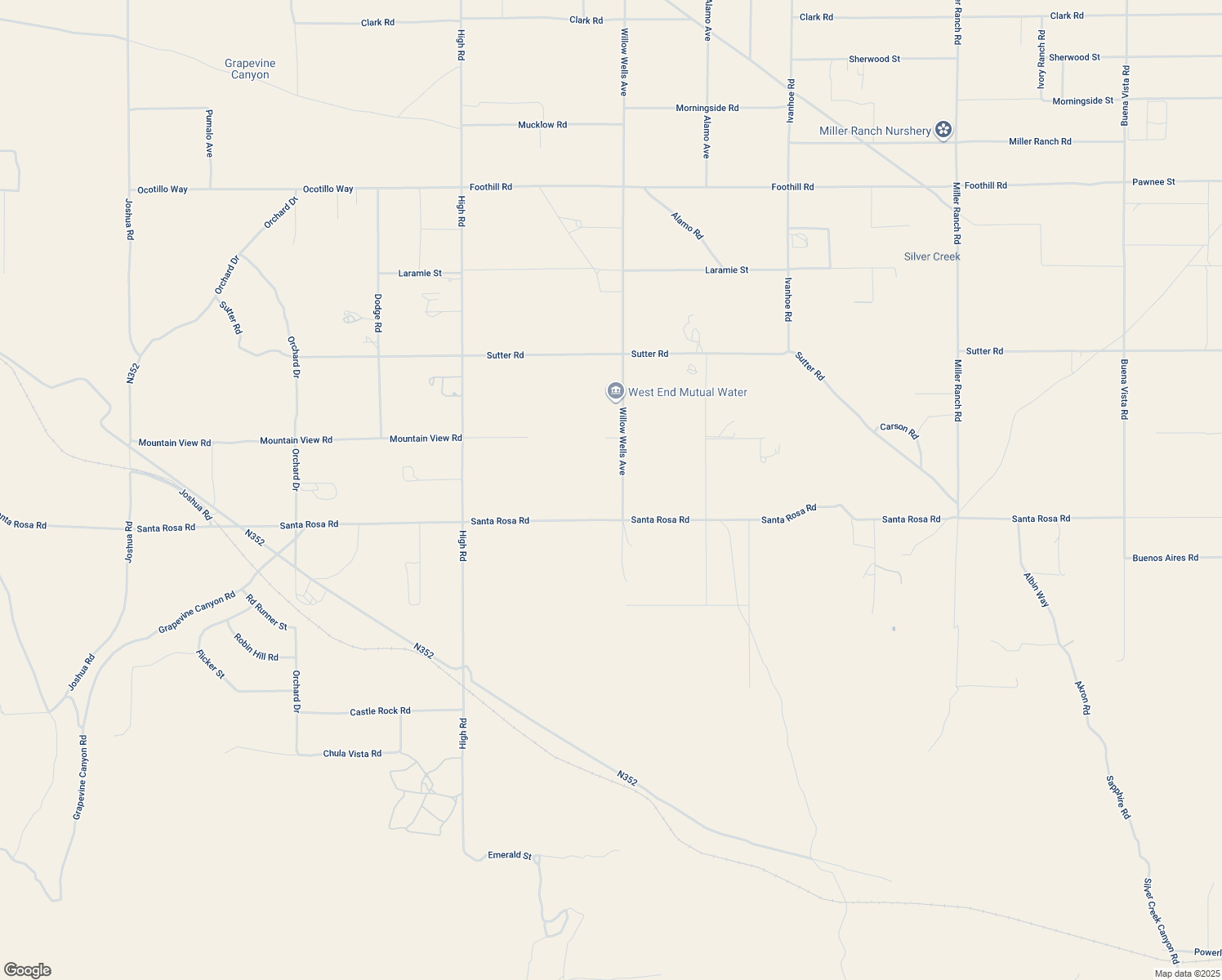 map of restaurants, bars, coffee shops, grocery stores, and more near 8970 Willow Wells Avenue in Lucerne Valley