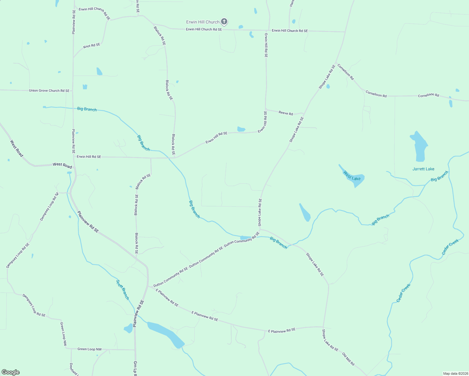 map of restaurants, bars, coffee shops, grocery stores, and more near 220 Talon Drive Southeast in Rydal