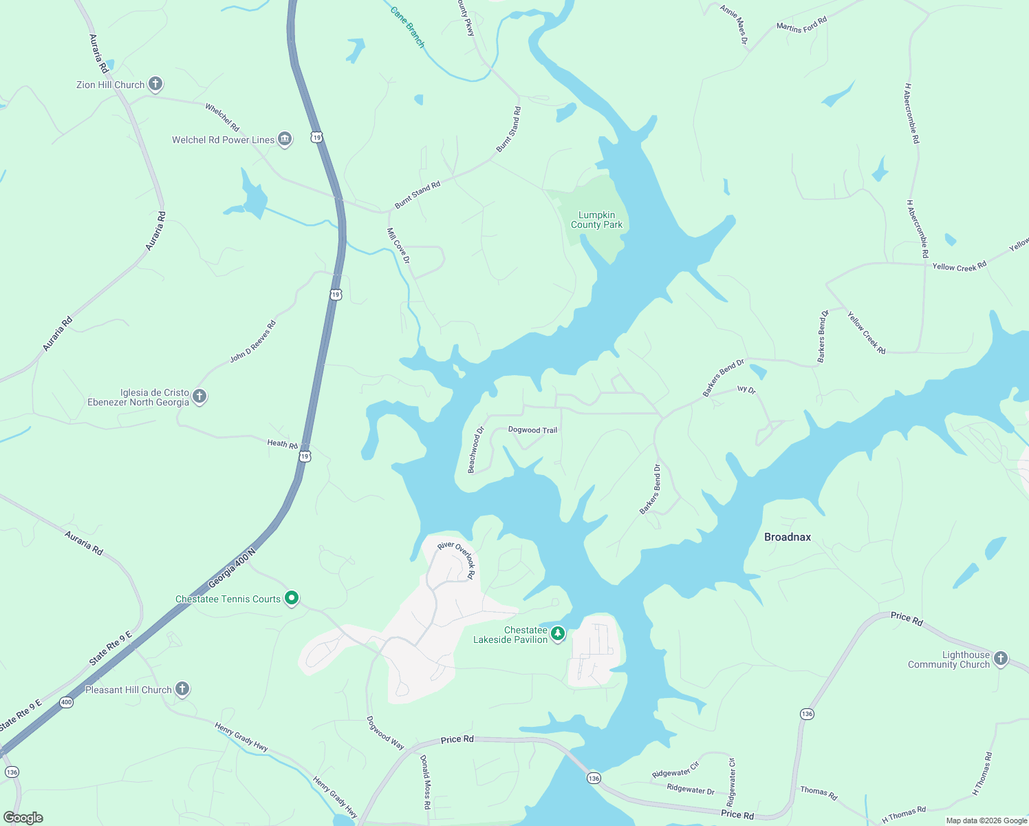 map of restaurants, bars, coffee shops, grocery stores, and more near 8012 Beachwood Drive in Murrayville