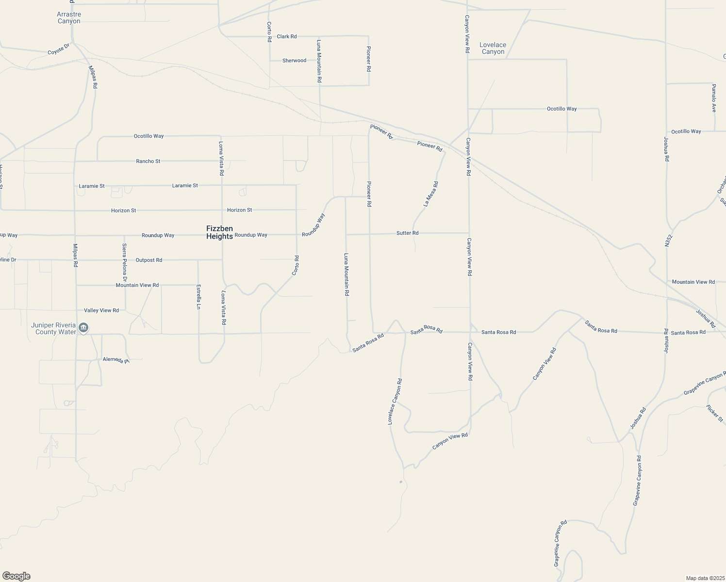 map of restaurants, bars, coffee shops, grocery stores, and more near Luna Mountain Road in San Bernardino County