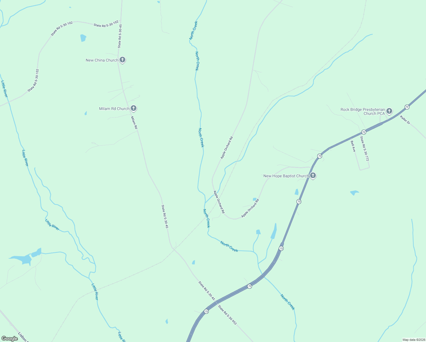 map of restaurants, bars, coffee shops, grocery stores, and more near 3190 Apple Orchard Rd in Clinton