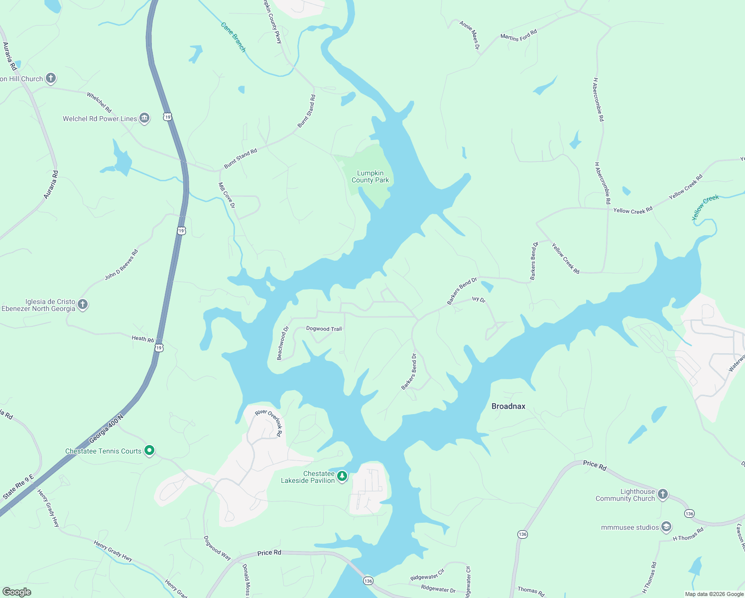 map of restaurants, bars, coffee shops, grocery stores, and more near 7804 Poplar Place in Murrayville