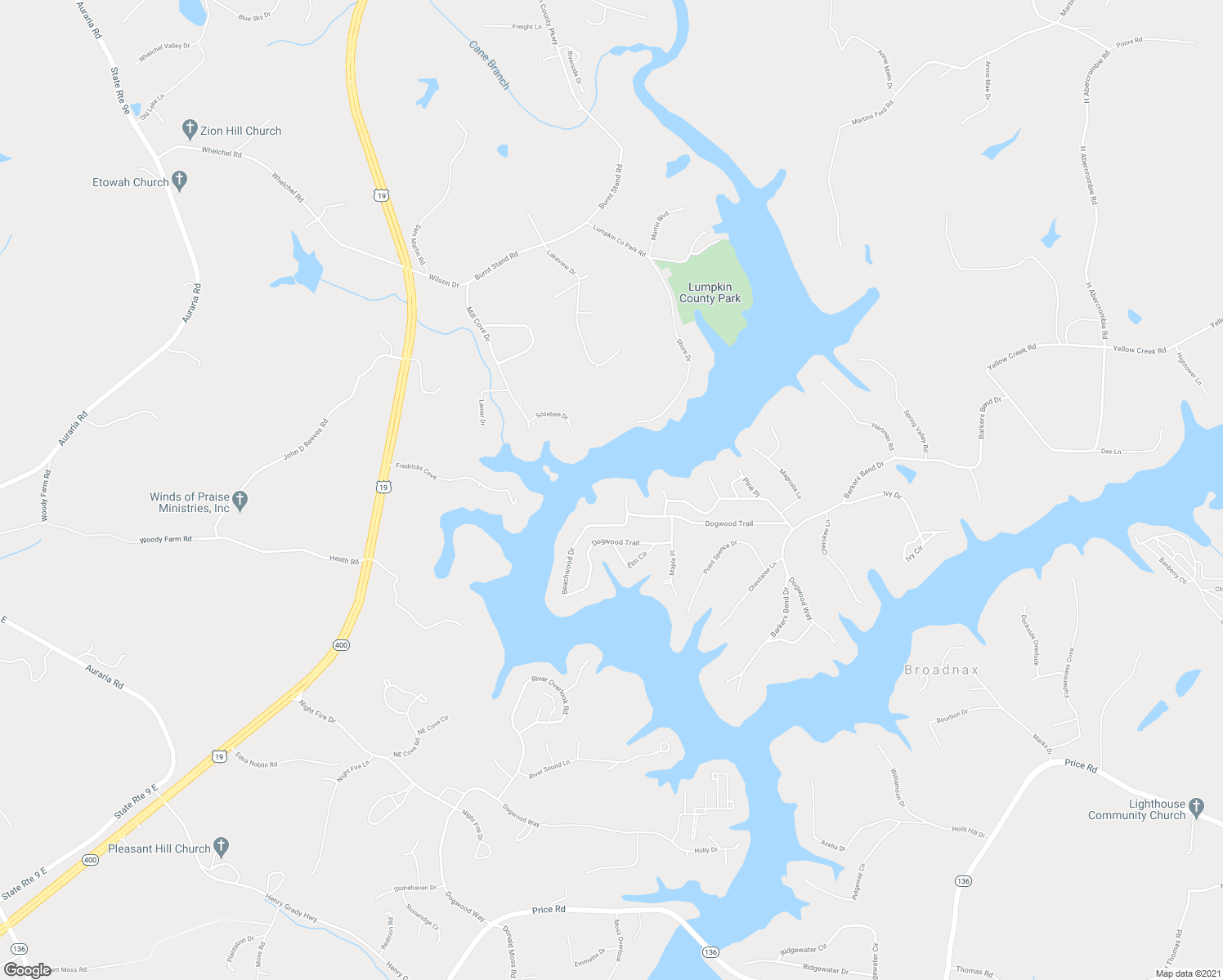 map of restaurants, bars, coffee shops, grocery stores, and more near 8019 Hickory Court in Murrayville