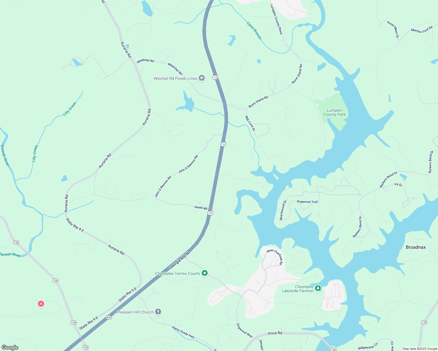 map of restaurants, bars, coffee shops, grocery stores, and more near 4 Fredricks Cove in Dawsonville