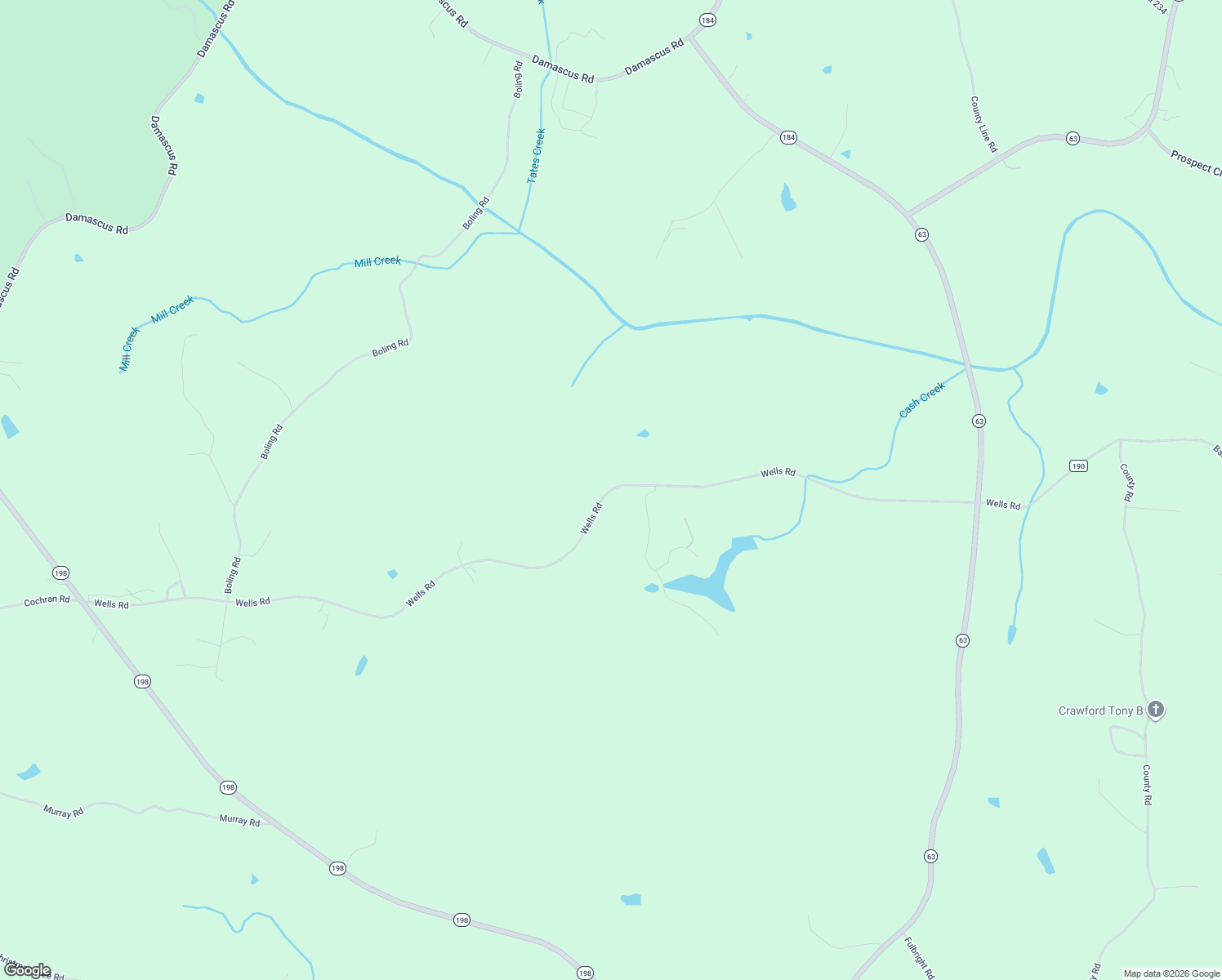 map of restaurants, bars, coffee shops, grocery stores, and more near 1052 Wells Road in Carnesville