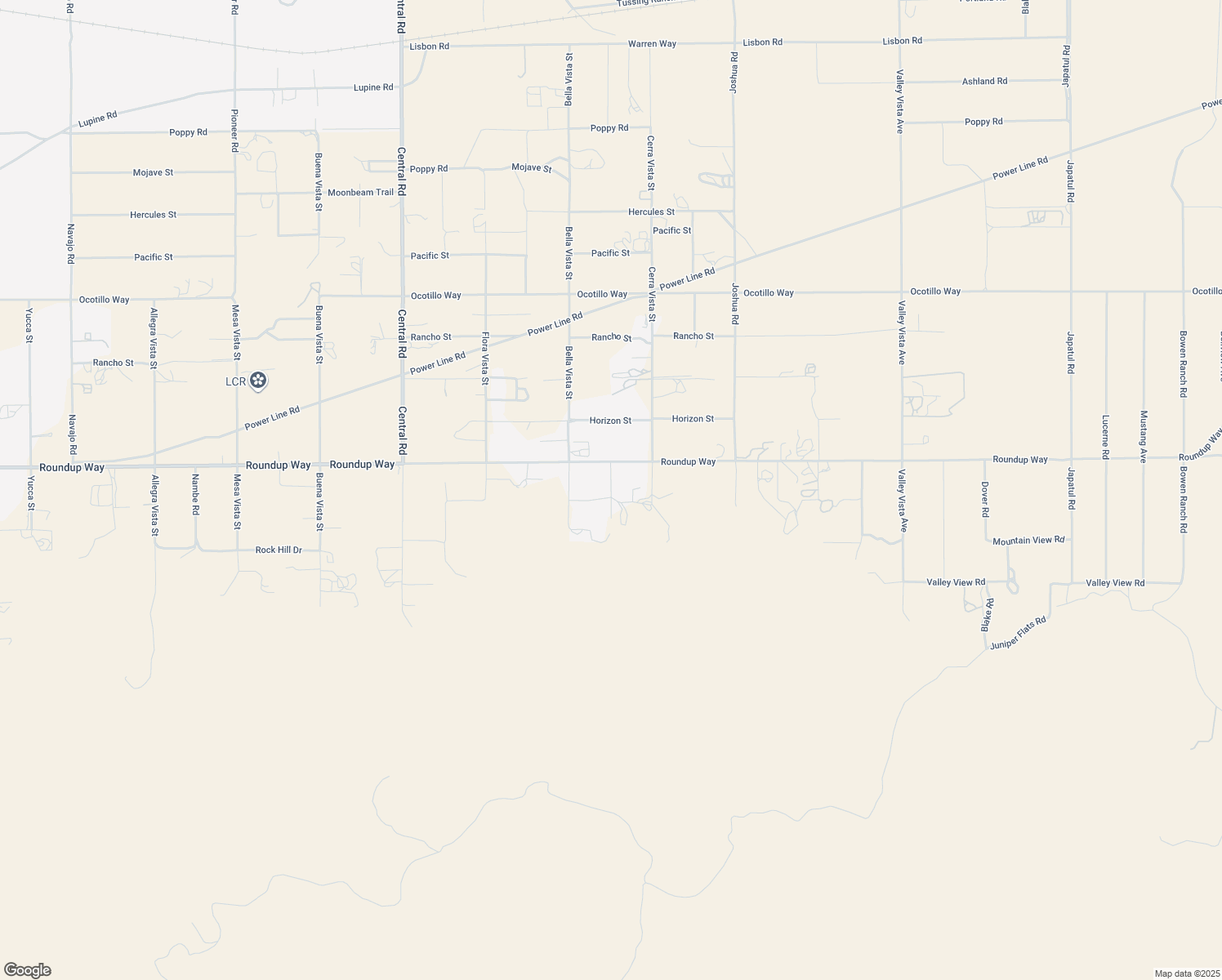 map of restaurants, bars, coffee shops, grocery stores, and more near Monte Vista Drive in San Bernardino County