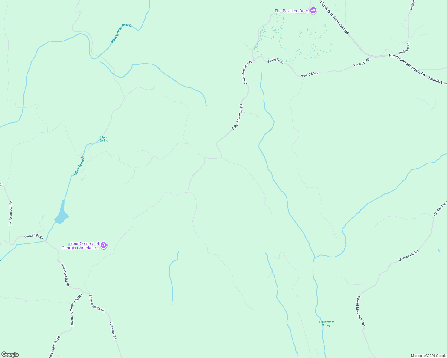 map of restaurants, bars, coffee shops, grocery stores, and more near 1100 Fuller Mountain Road in Fairmount