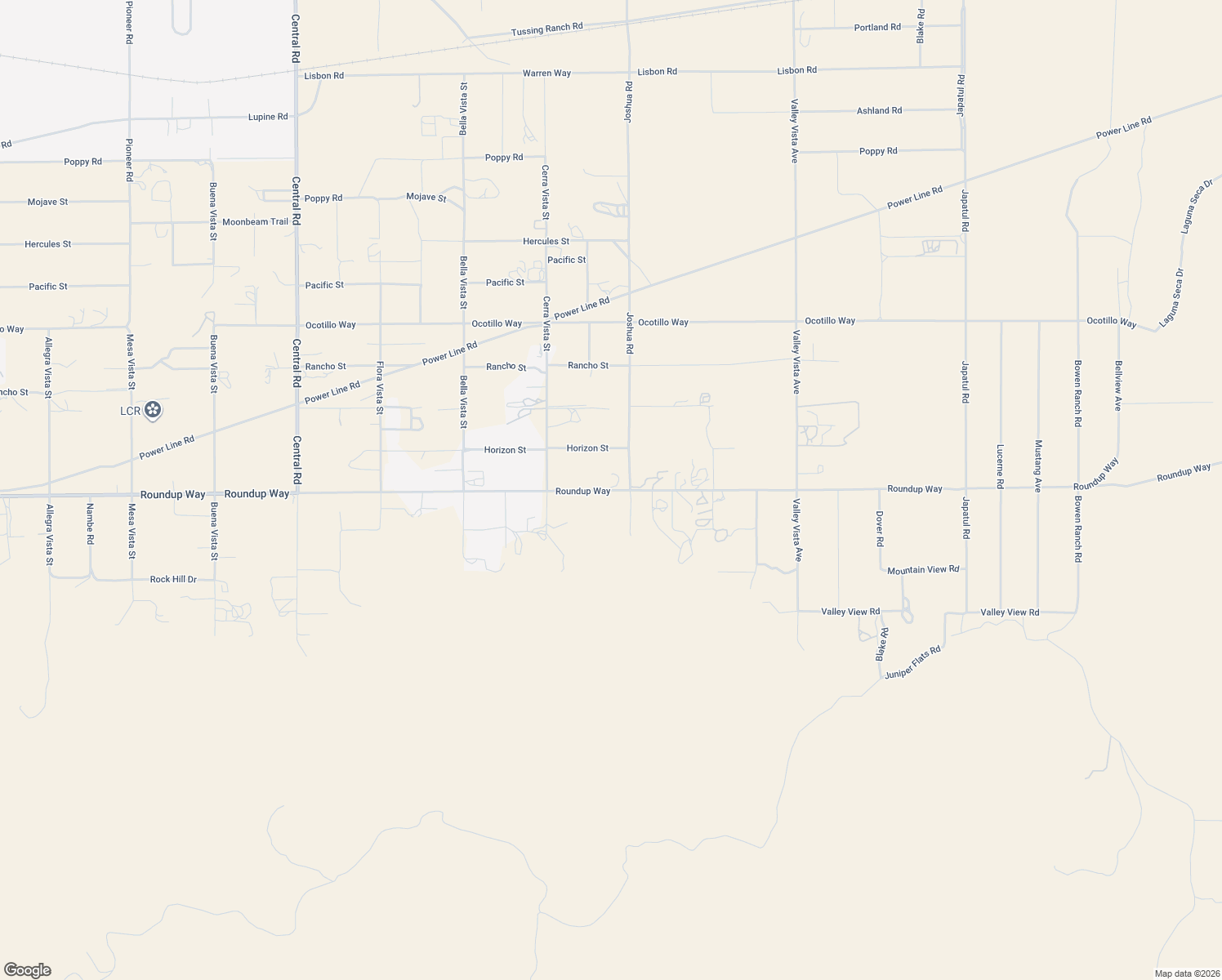 map of restaurants, bars, coffee shops, grocery stores, and more near 23257 Roundup Way in Apple Valley