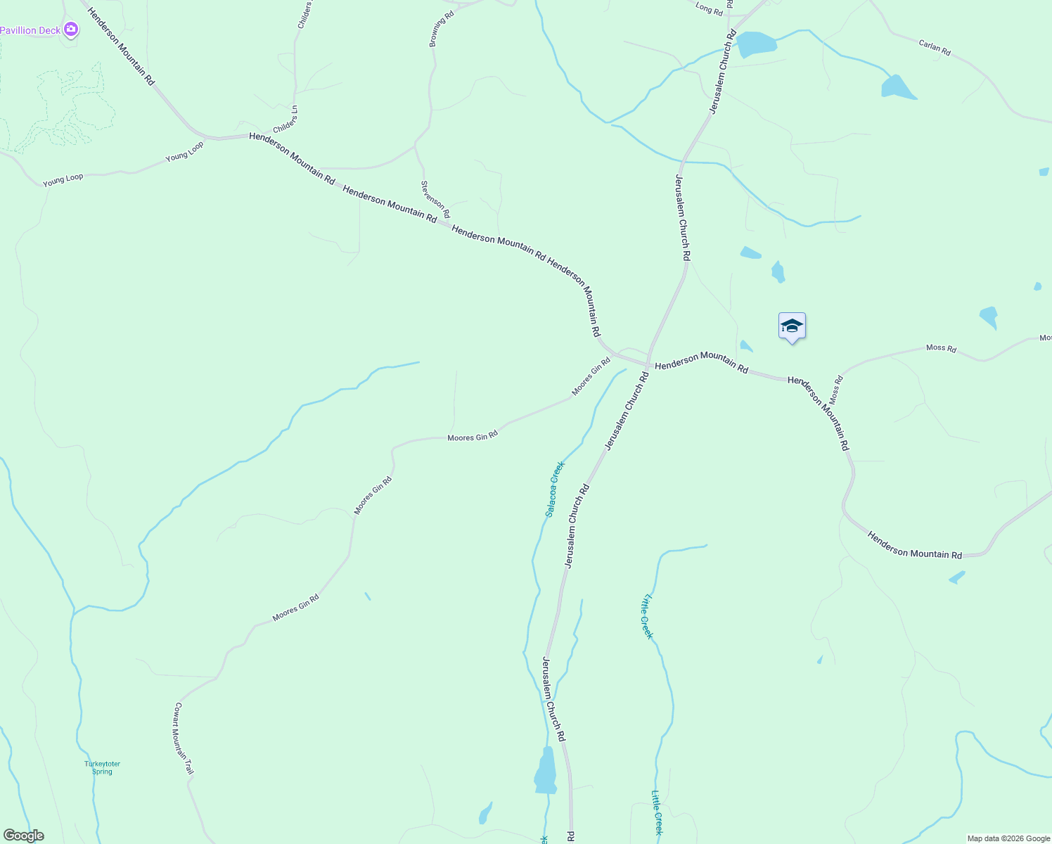 map of restaurants, bars, coffee shops, grocery stores, and more near 367 Moores Gin Road in Fairmount