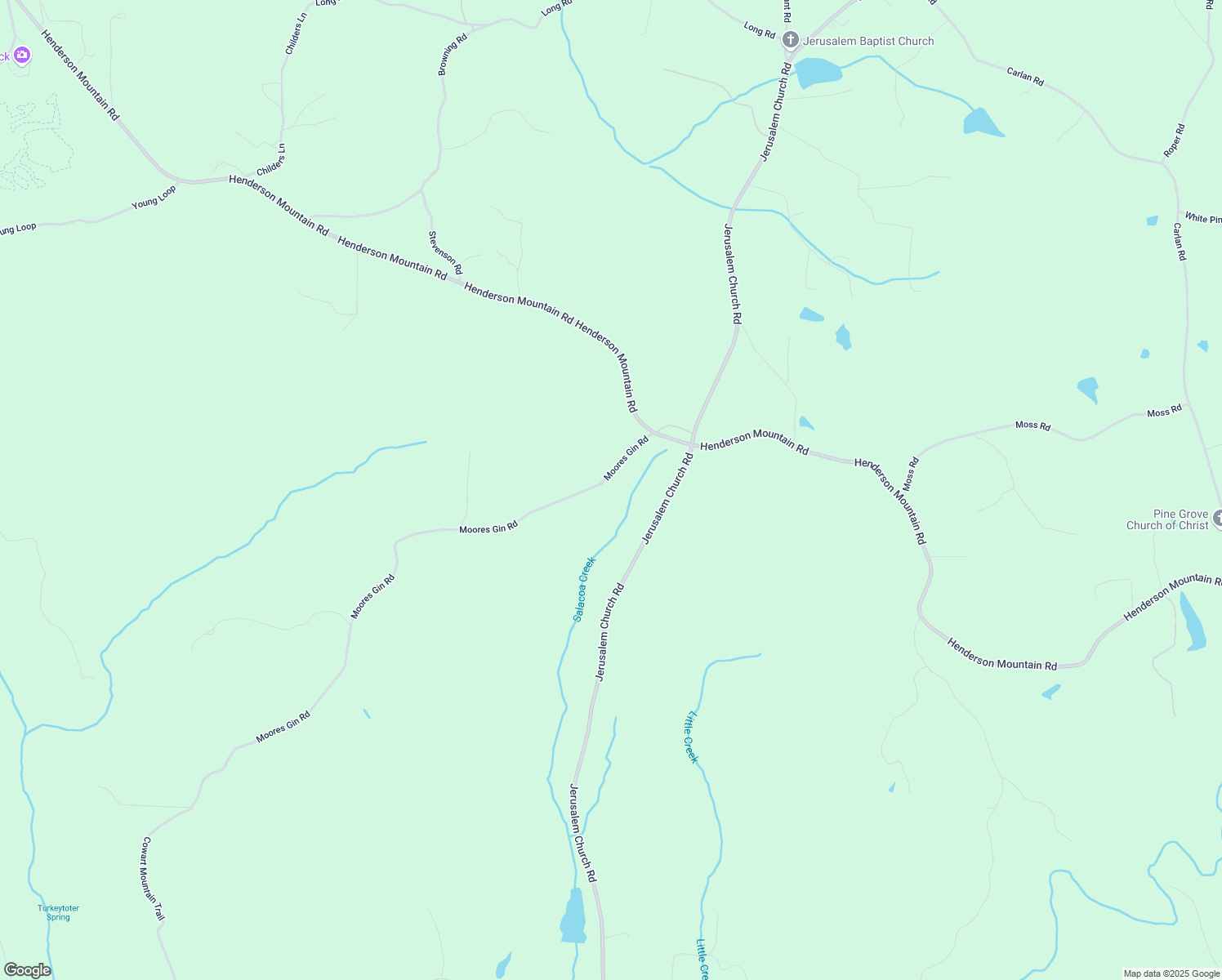 map of restaurants, bars, coffee shops, grocery stores, and more near 199 Moores Gin Road in Fairmount