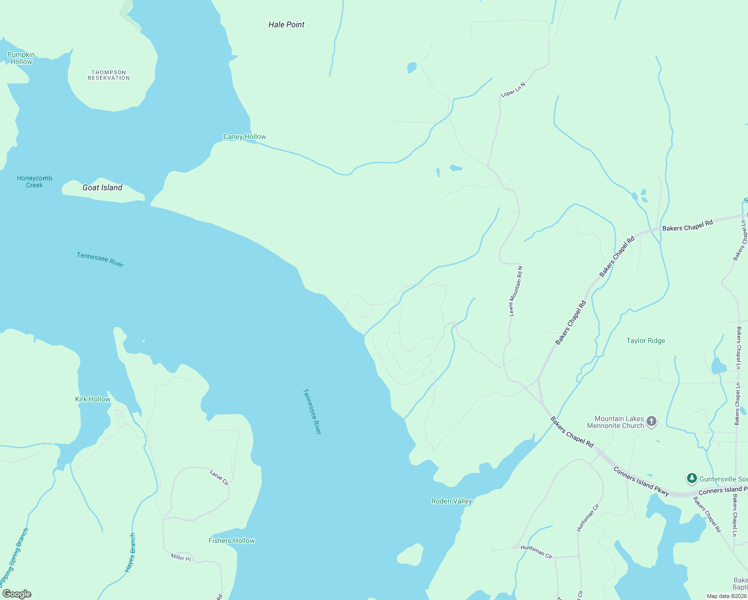 map of restaurants, bars, coffee shops, grocery stores, and more near 399 Moores Road in Guntersville