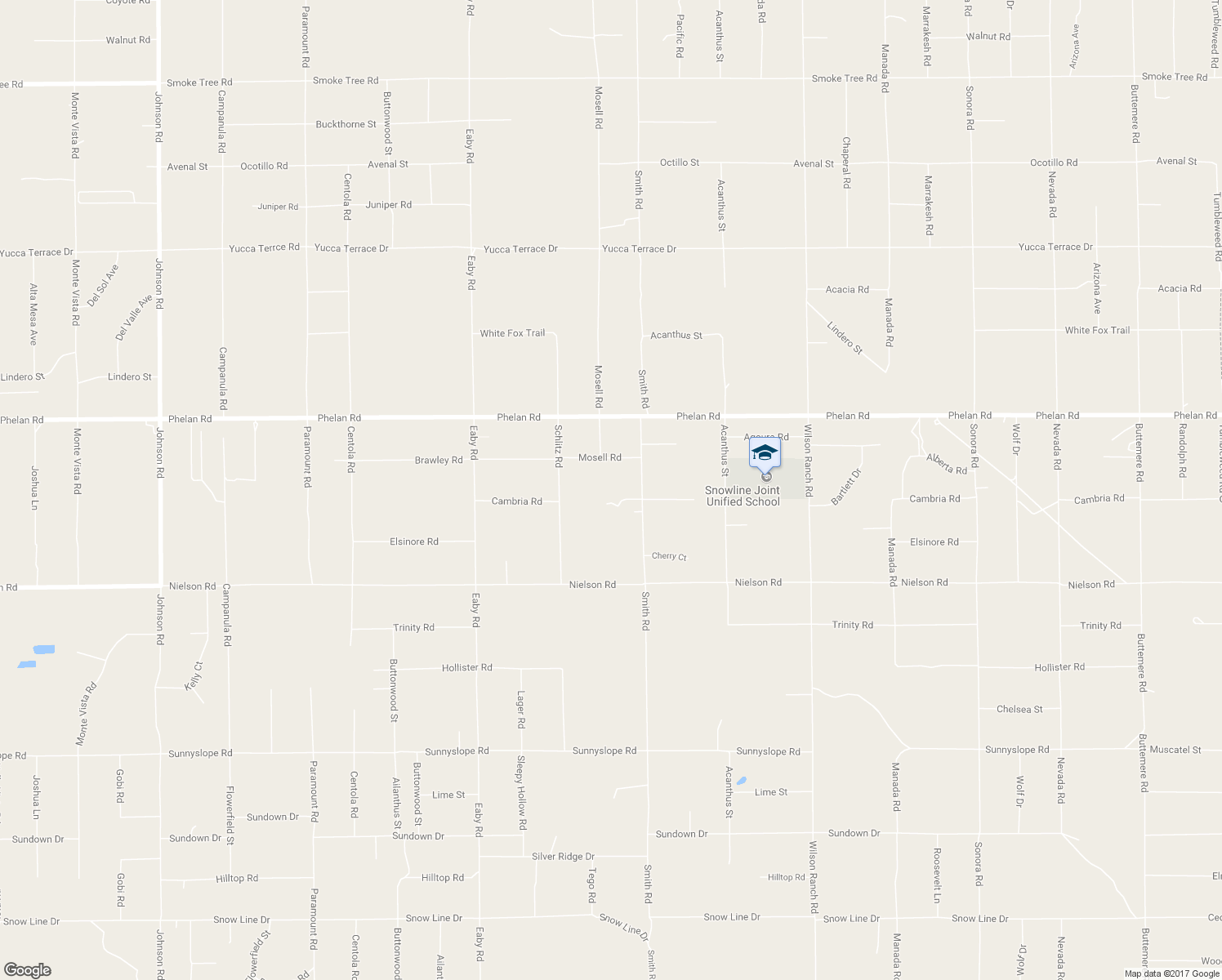 map of restaurants, bars, coffee shops, grocery stores, and more near 5990 Cambria Road in Phelan