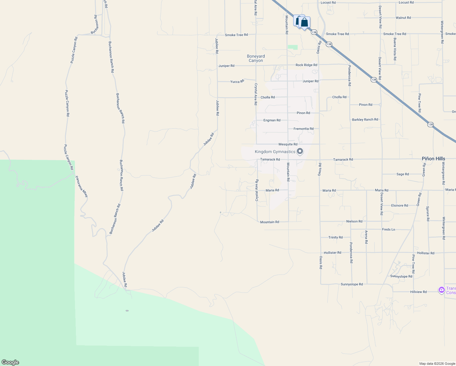 map of restaurants, bars, coffee shops, grocery stores, and more near 9539 Soledad Road in Piñon Hills