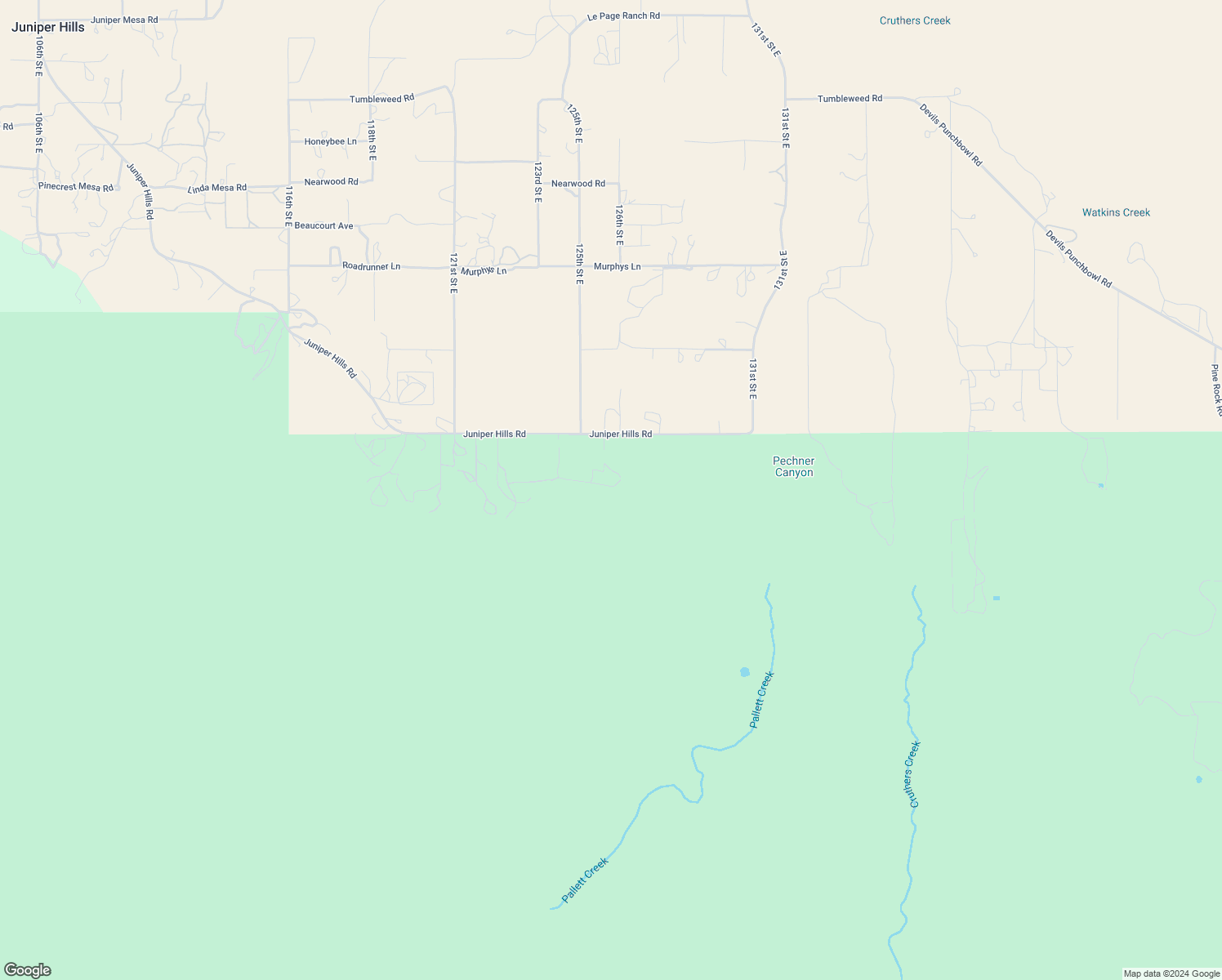 map of restaurants, bars, coffee shops, grocery stores, and more near 126th Street East in Juniper Hills