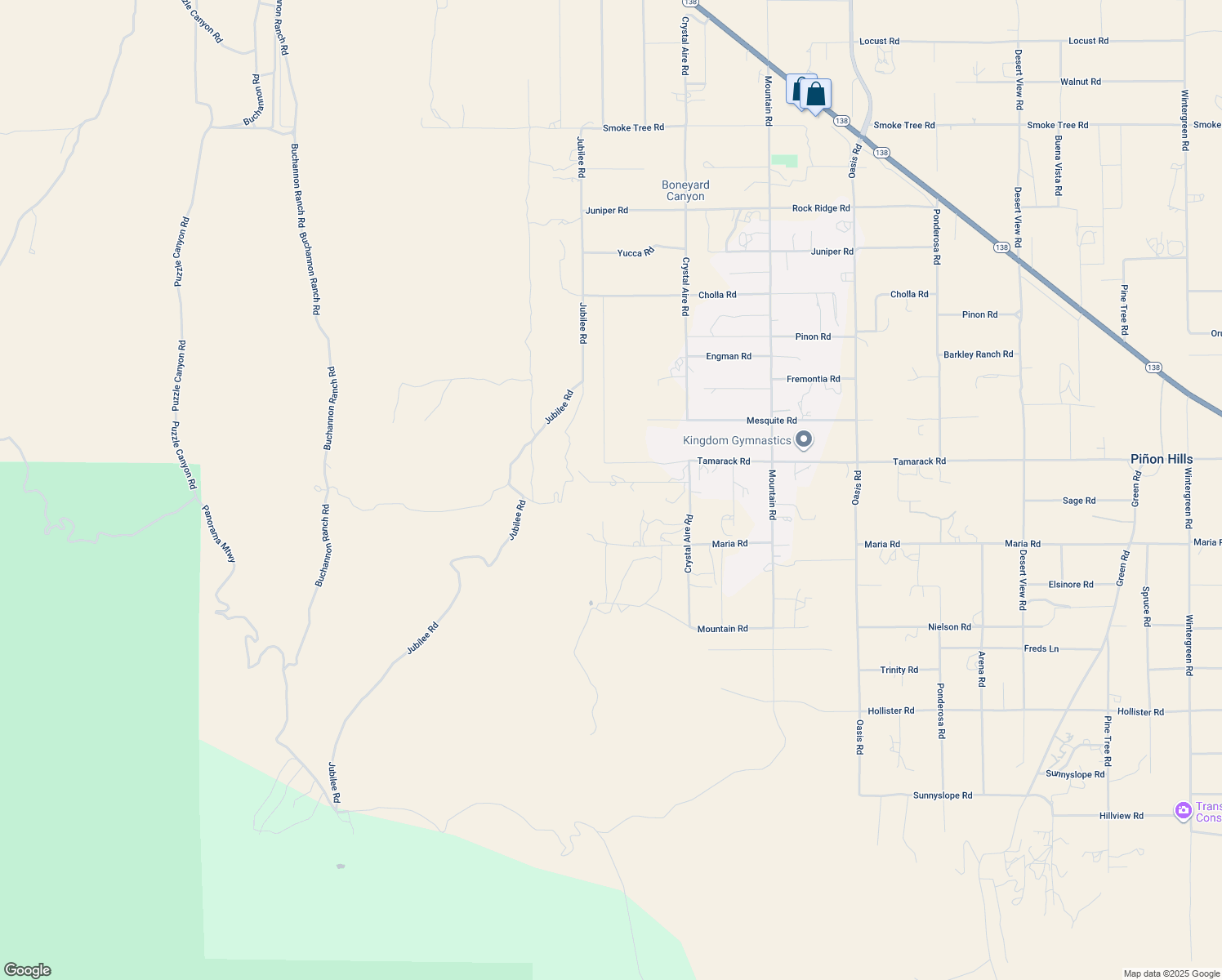 map of restaurants, bars, coffee shops, grocery stores, and more near 325 Canyon Rd in Piñon Hills