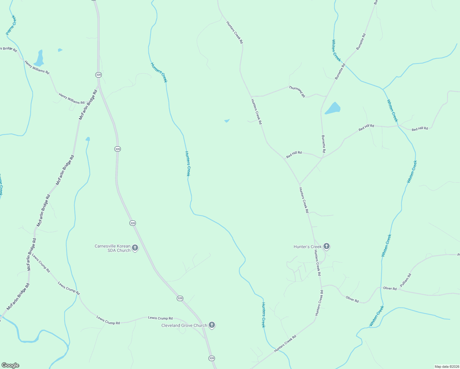 map of restaurants, bars, coffee shops, grocery stores, and more near 2435 Hunters Creek Road in Carnesville