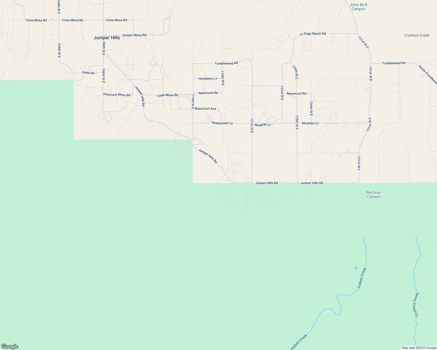 map of restaurants, bars, coffee shops, grocery stores, and more near Juniper Hills Road in Juniper Hills