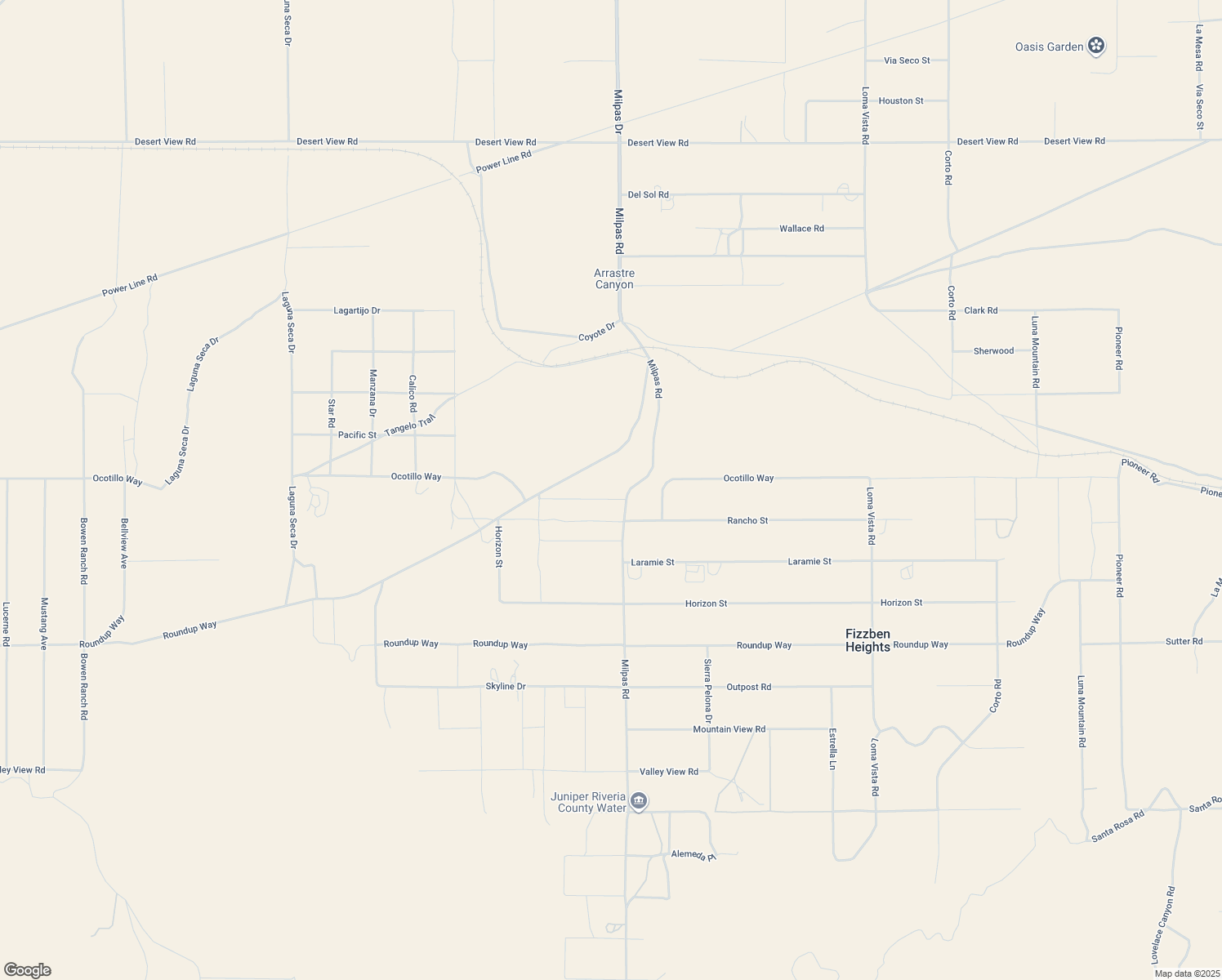 map of restaurants, bars, coffee shops, grocery stores, and more near 24575 Ocotillo Way in Apple Valley