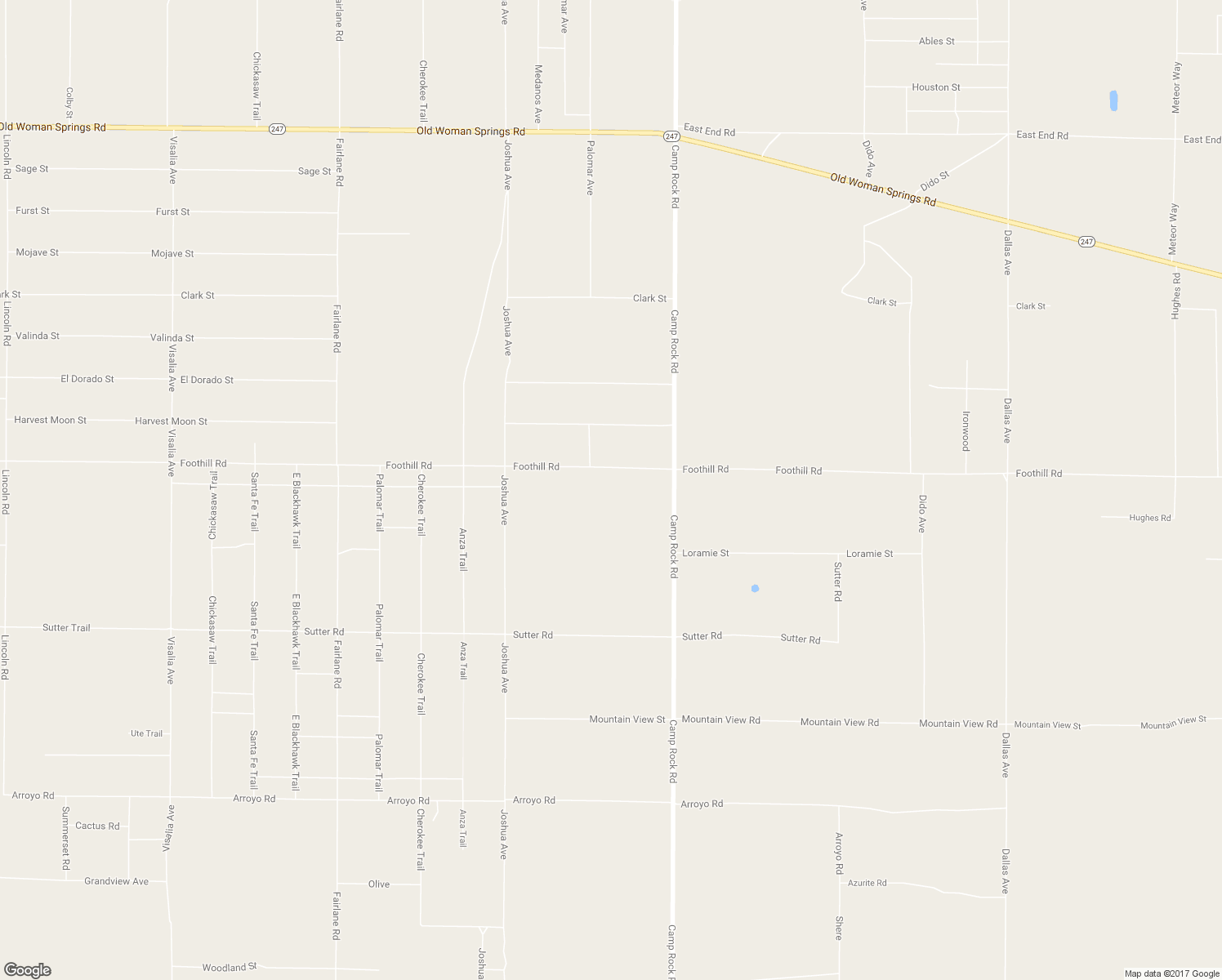 map of restaurants, bars, coffee shops, grocery stores, and more near 36755 Foothill Road in Lucerne Valley