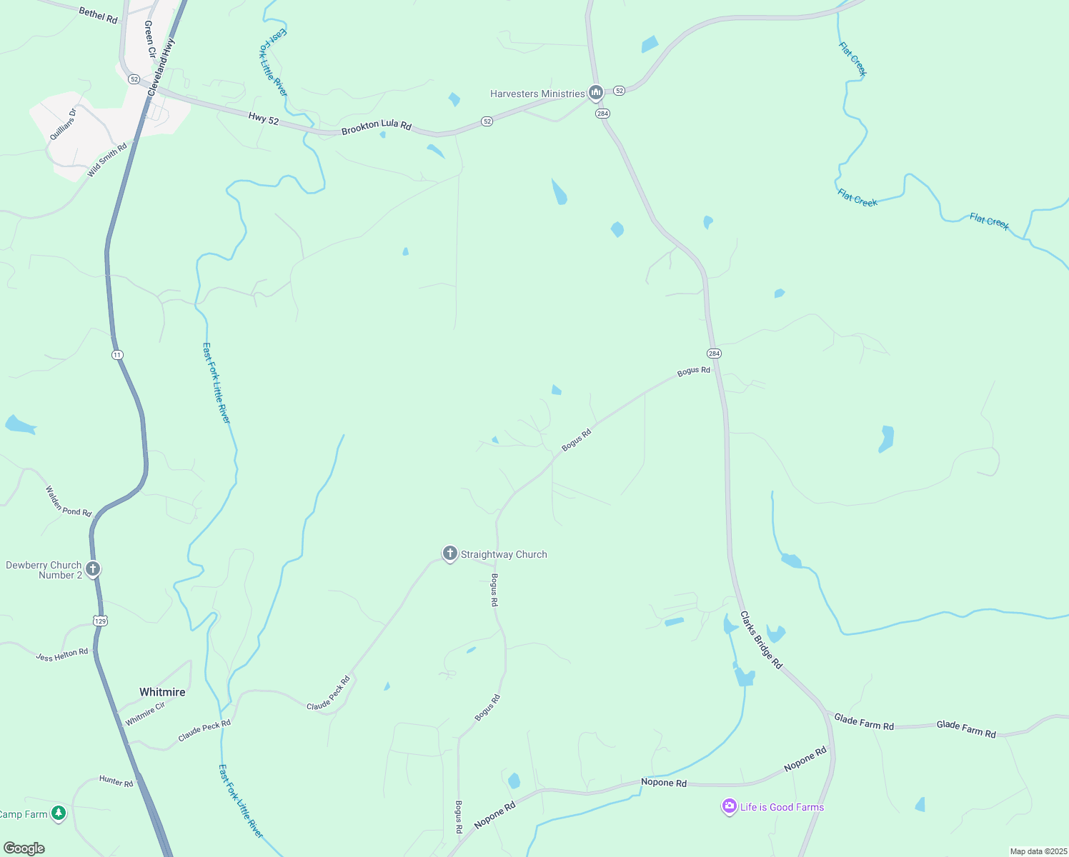 map of restaurants, bars, coffee shops, grocery stores, and more near 5361 Ben Swain Road in Gainesville