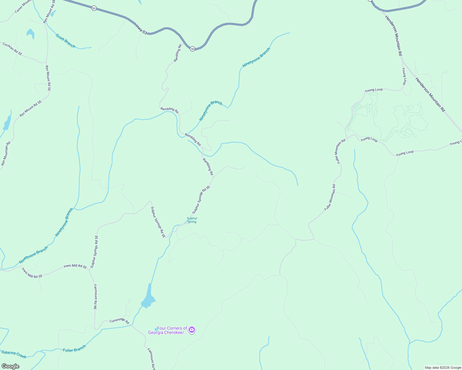map of restaurants, bars, coffee shops, grocery stores, and more near 426 Sulphur Springs Road in Fairmount