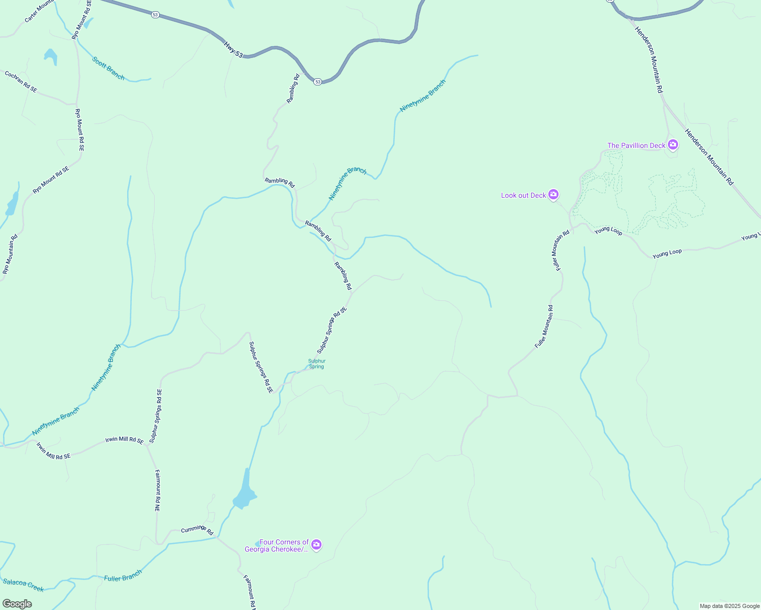map of restaurants, bars, coffee shops, grocery stores, and more near 426 Sulphur Springs Road Southeast in Fairmount