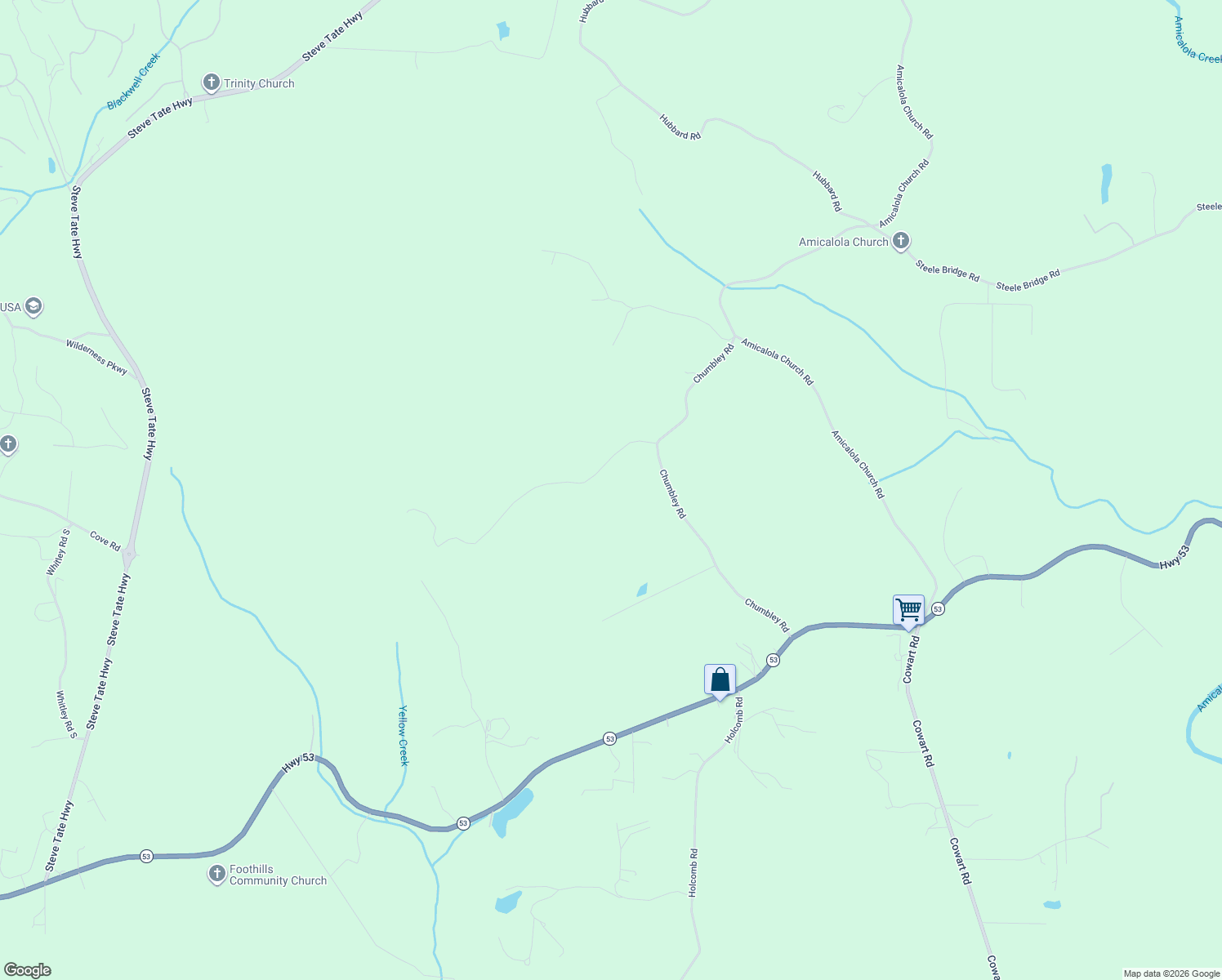 map of restaurants, bars, coffee shops, grocery stores, and more near 237 Old Federal Road in Dawsonville