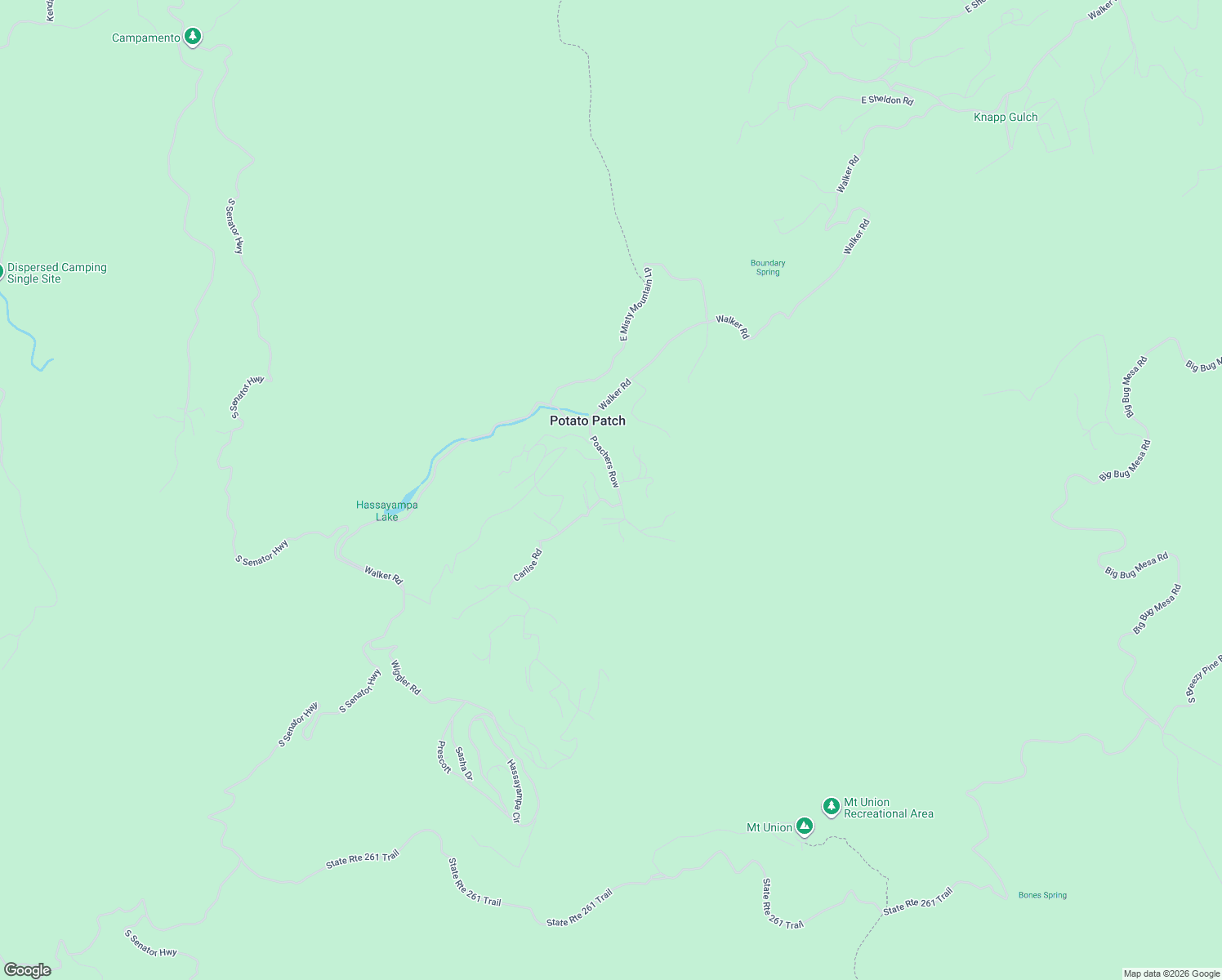map of restaurants, bars, coffee shops, grocery stores, and more near 2925 Tunnel Road in Prescott