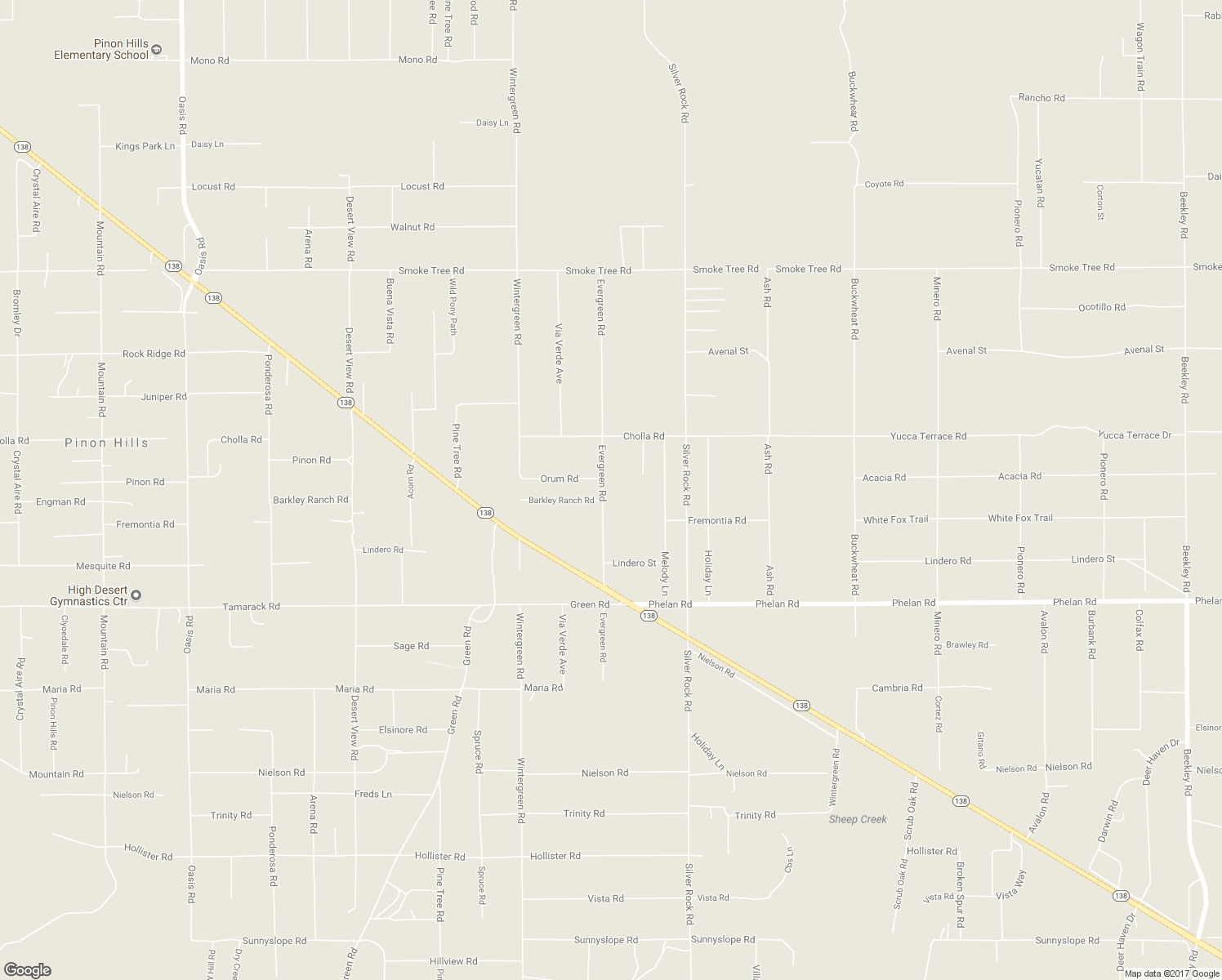 map of restaurants, bars, coffee shops, grocery stores, and more near 9979 Evergreen Road in Pinon Hills