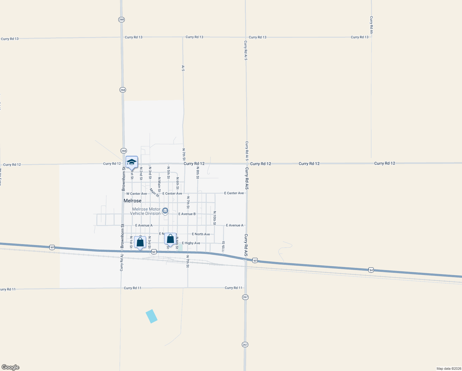 map of restaurants, bars, coffee shops, grocery stores, and more near 1000 East Center Avenue in Melrose