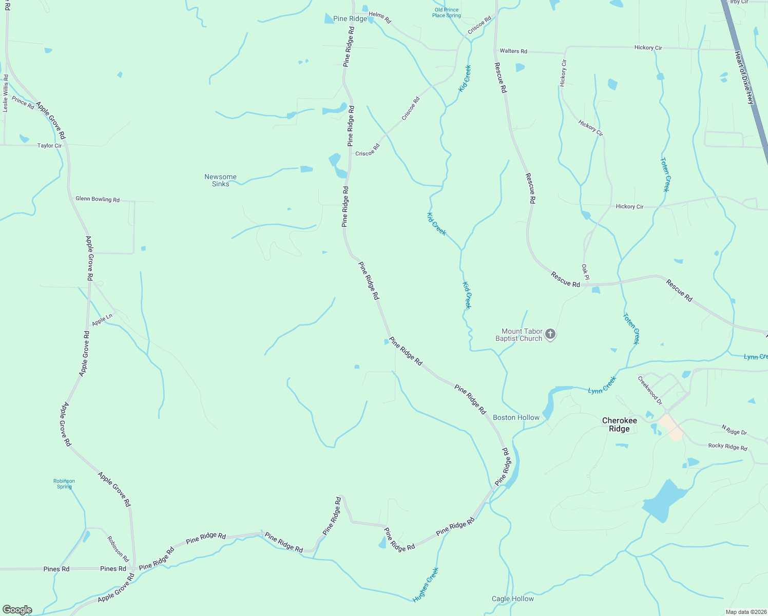 map of restaurants, bars, coffee shops, grocery stores, and more near 2084 Pine Ridge Road in Union Grove
