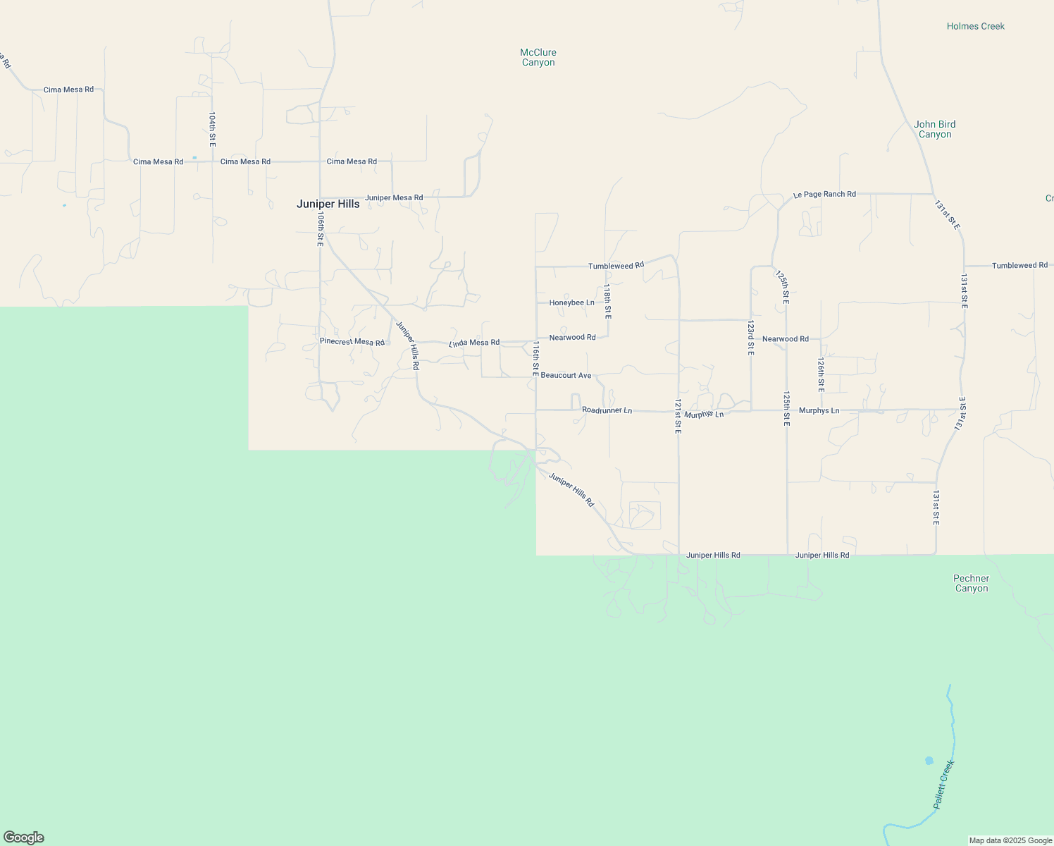 map of restaurants, bars, coffee shops, grocery stores, and more near 116th Street East in Juniper Hills
