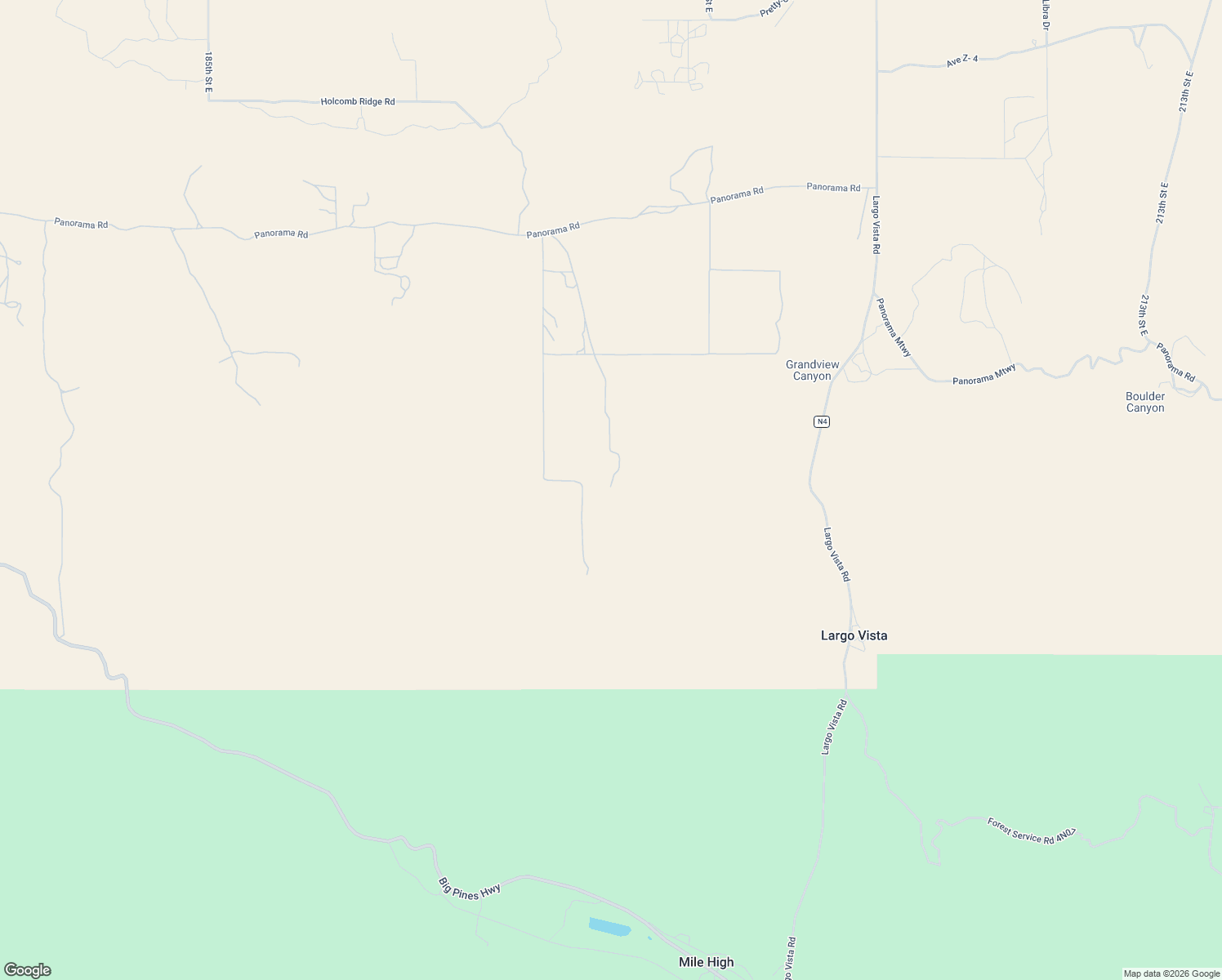 map of restaurants, bars, coffee shops, grocery stores, and more near 20261 195th Street East in Valyermo
