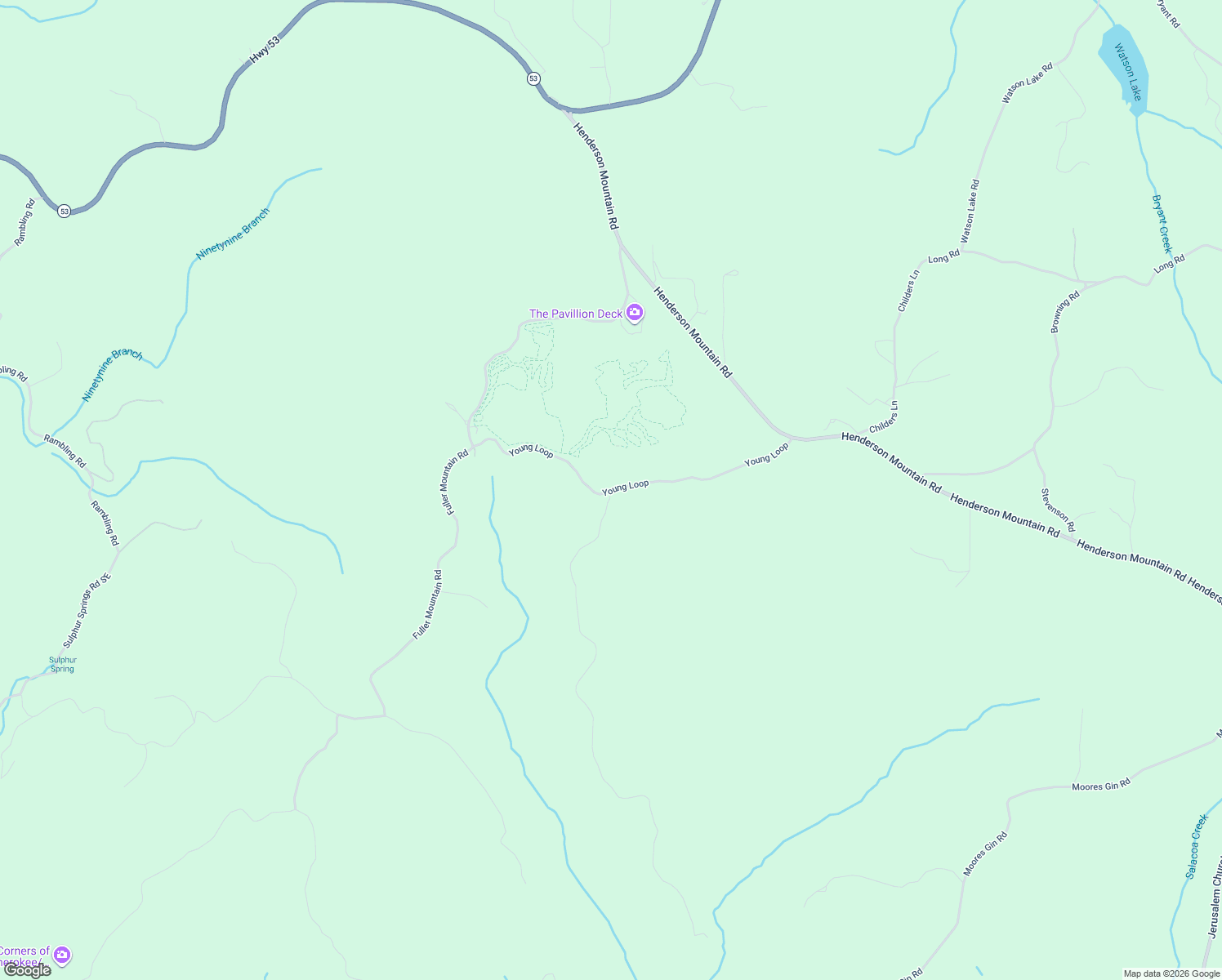 map of restaurants, bars, coffee shops, grocery stores, and more near 504 Young Loop in Fairmount